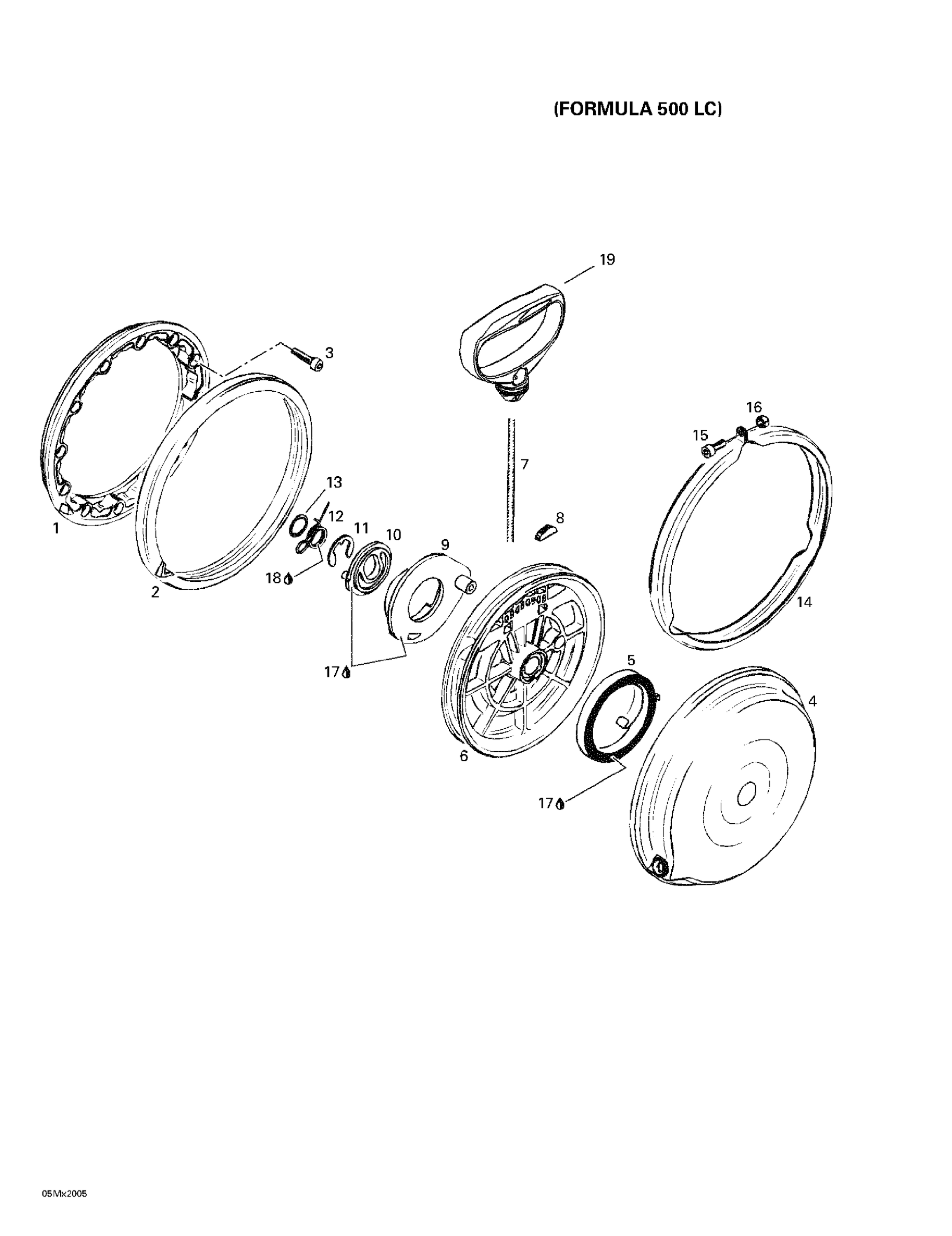 Rewind Starter (formula 500 LC)