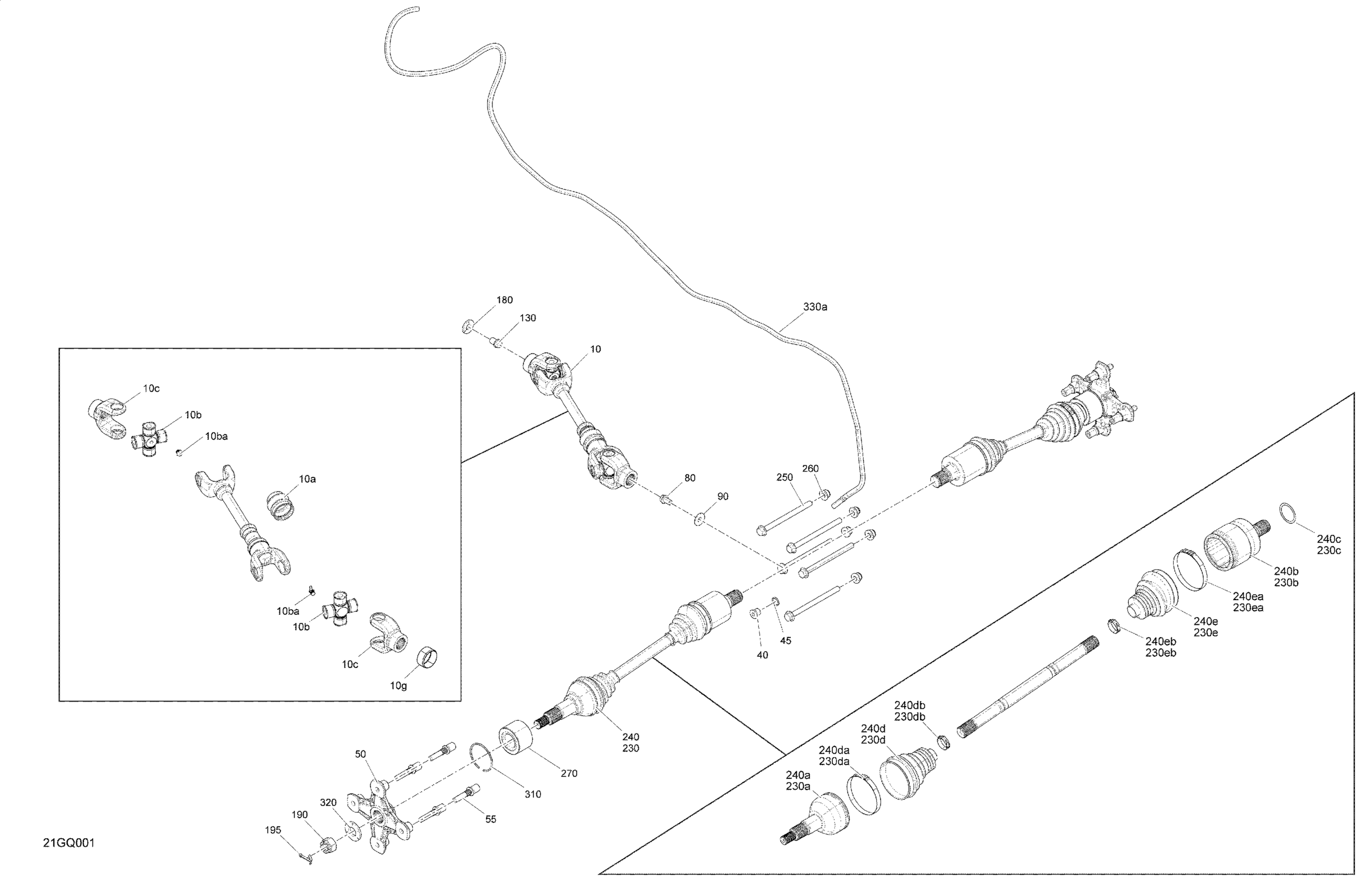 Схема узла: Drive - Rear - Common Parts - MAX
