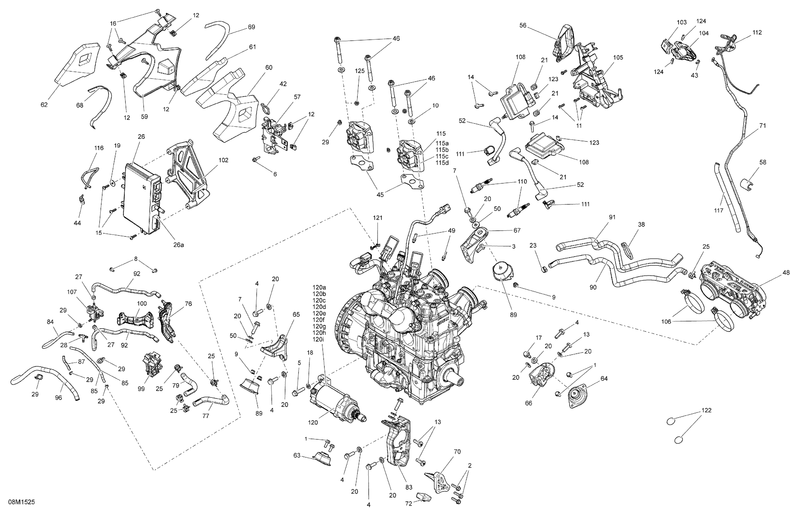 Схема узла: Engine _08M1525