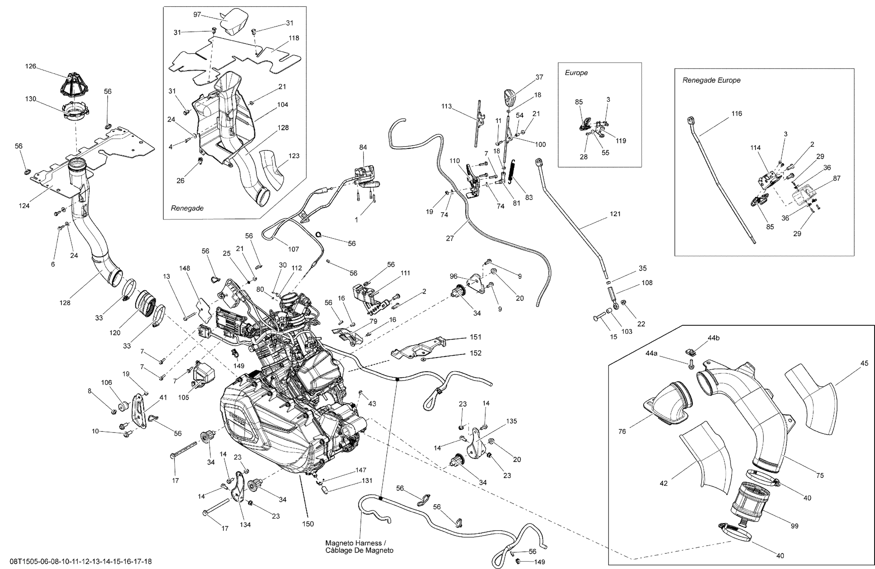 Схема узла: Engine And Engine Support _08T1516