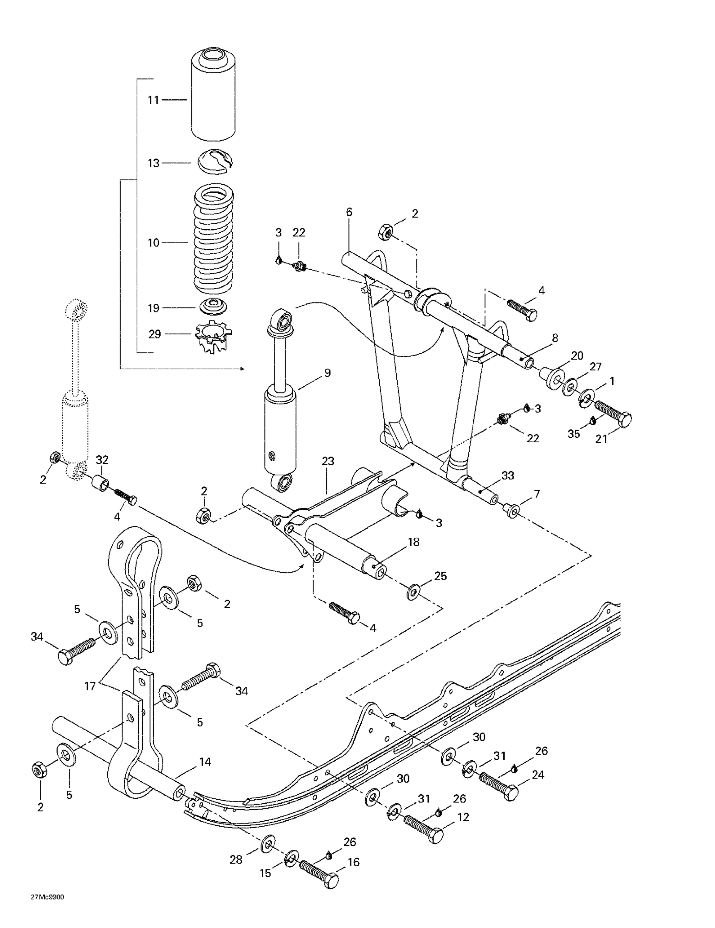 Схема узла: Front Arm, Rear Suspension
