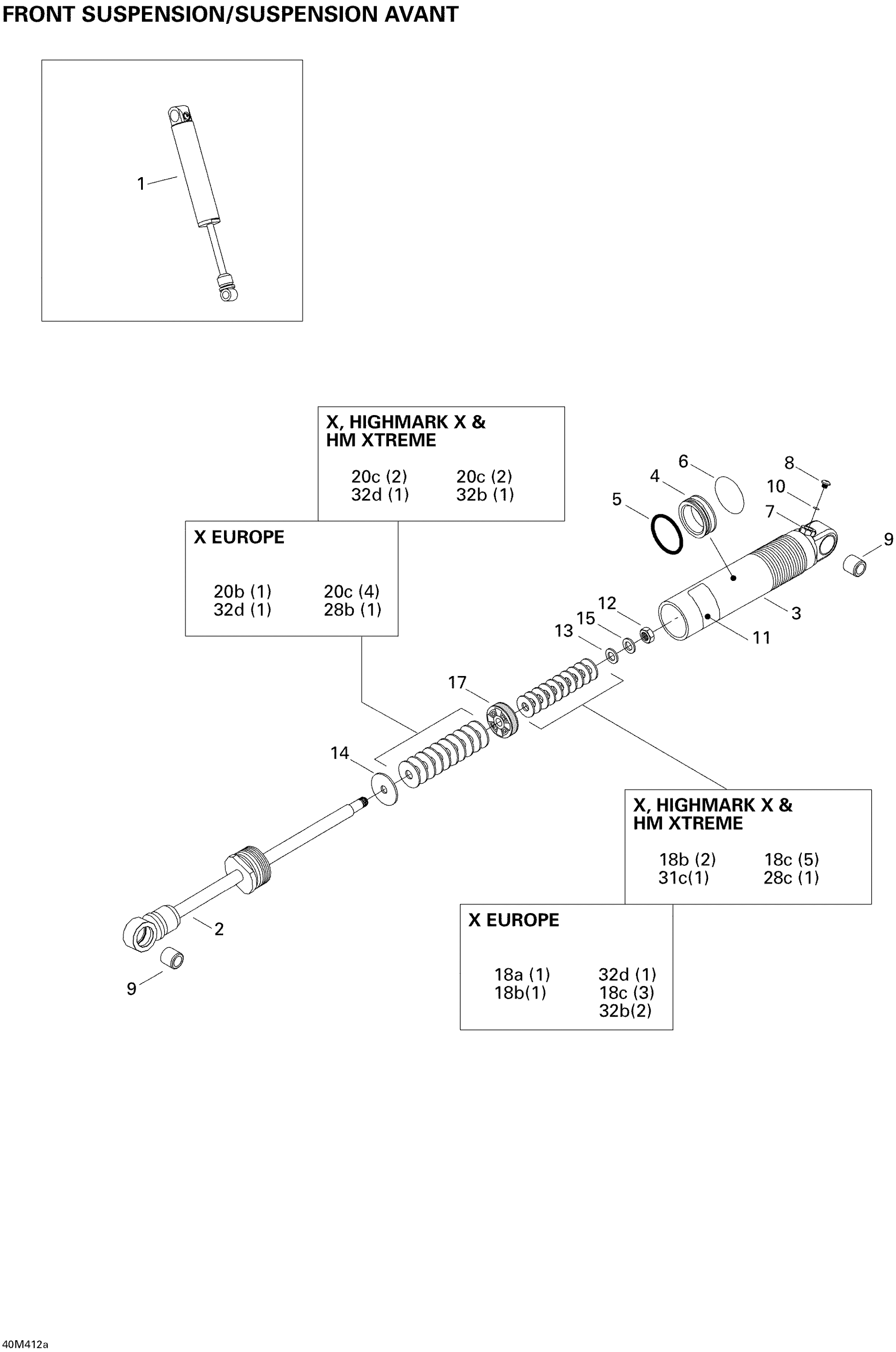 Front Take Apart Shocks