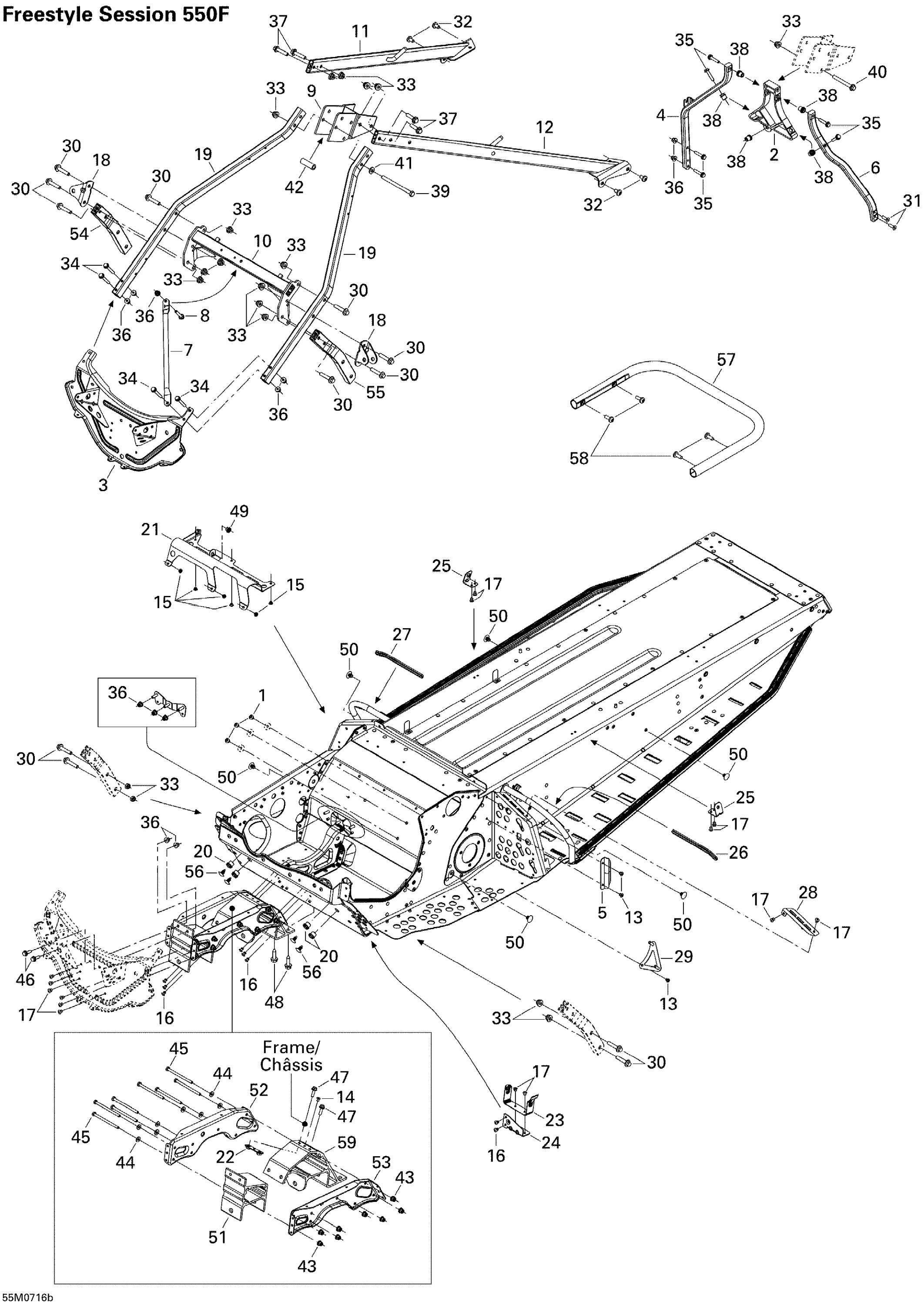 Схема узла: Frame and Components 550F