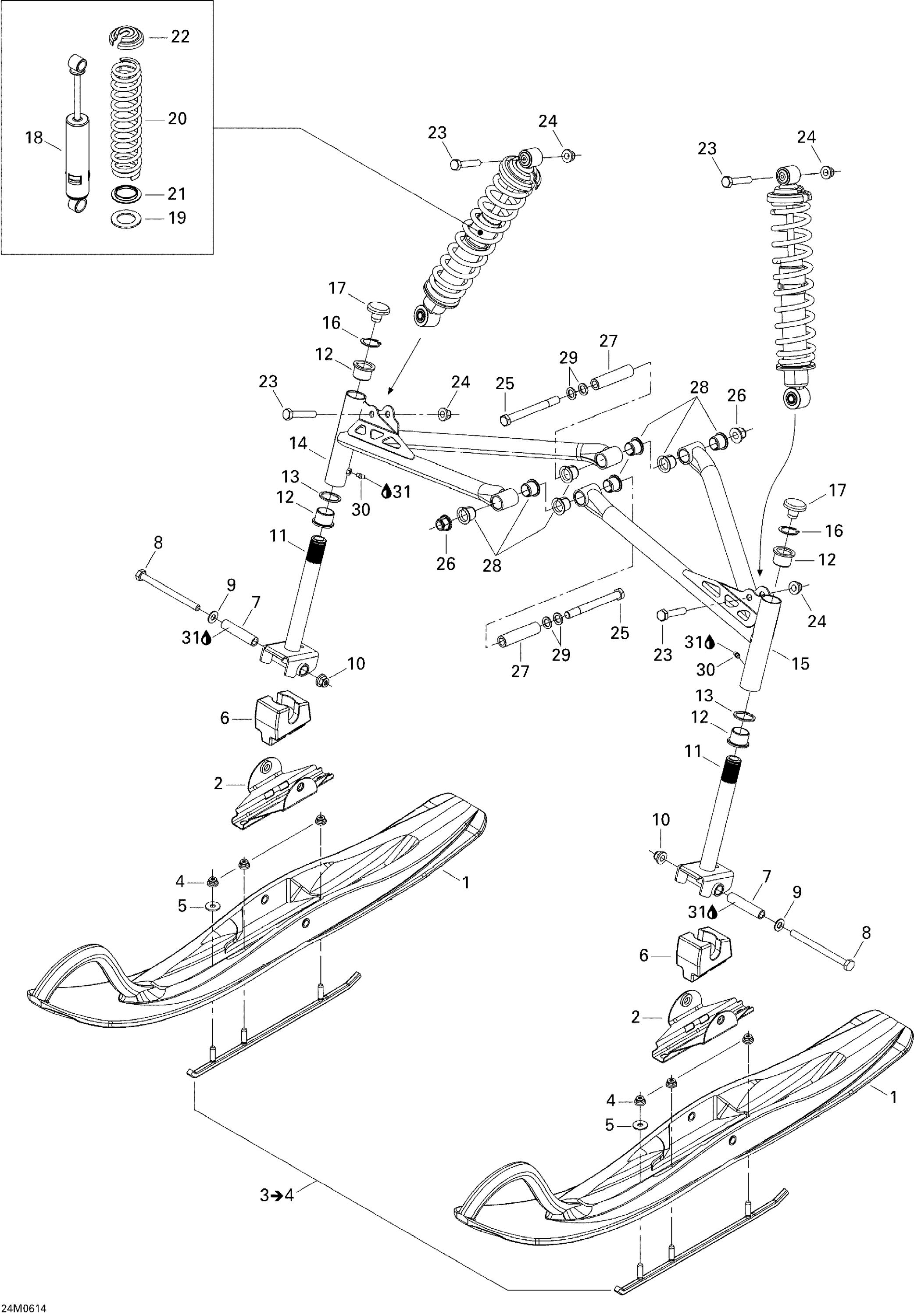 Front Suspension And Ski