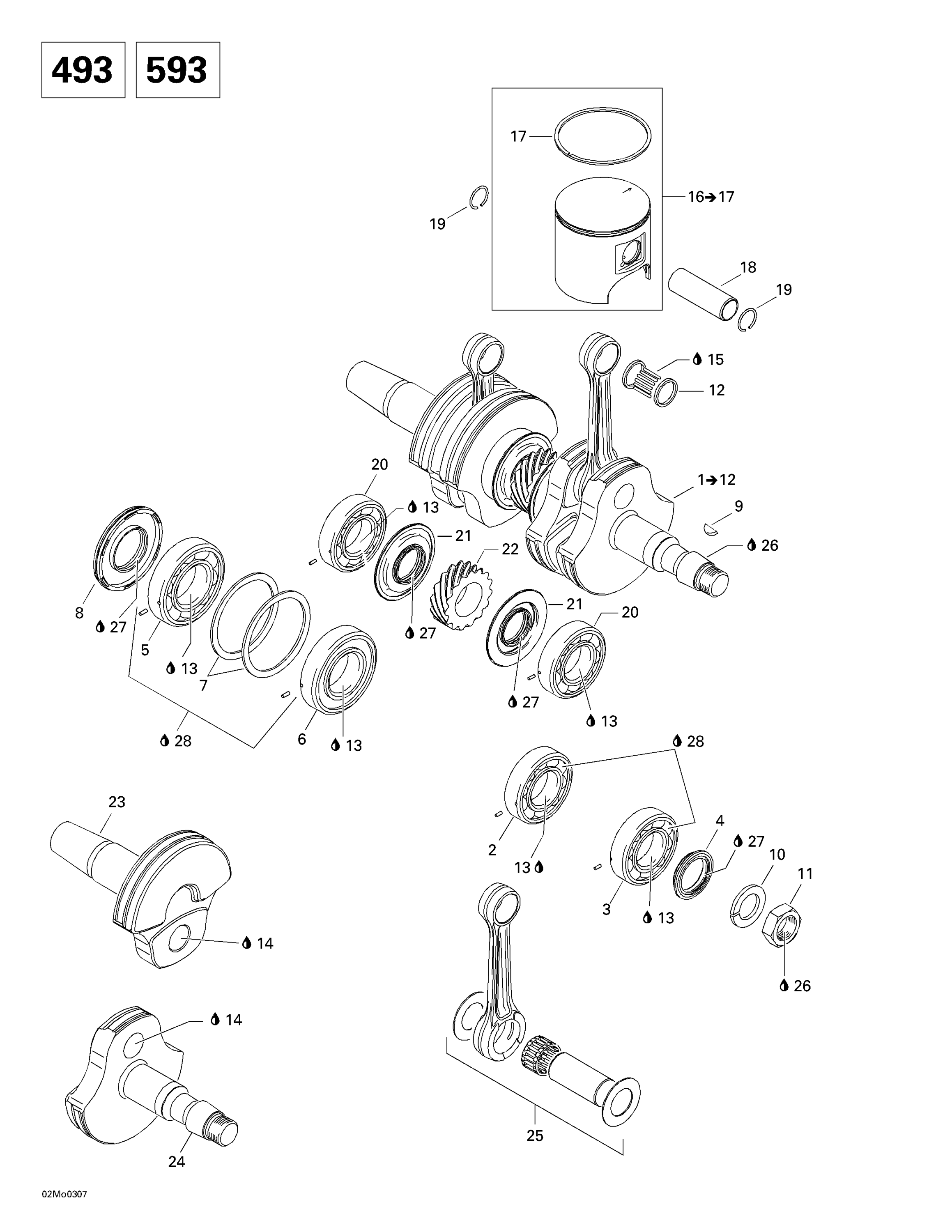 Crankshaft And Pistons (493)