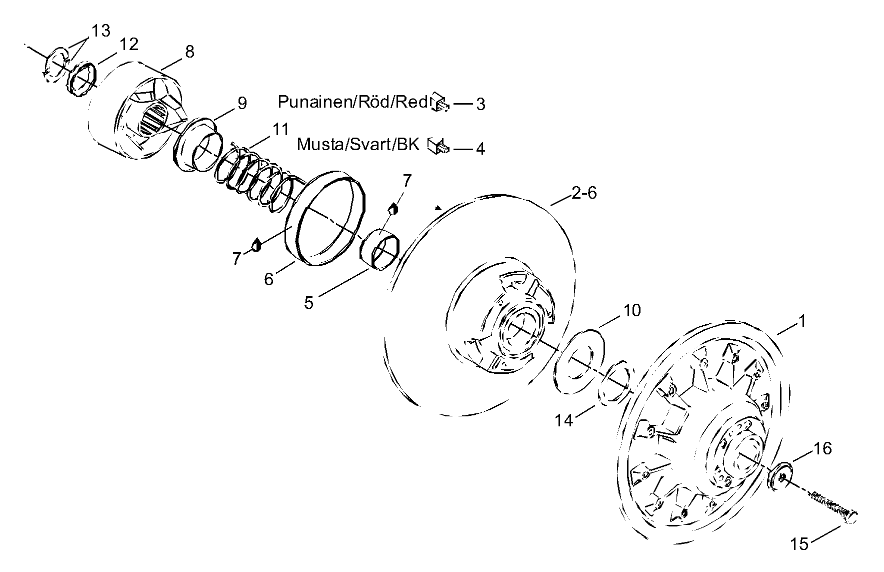 Схема узла: Driven Pulley
