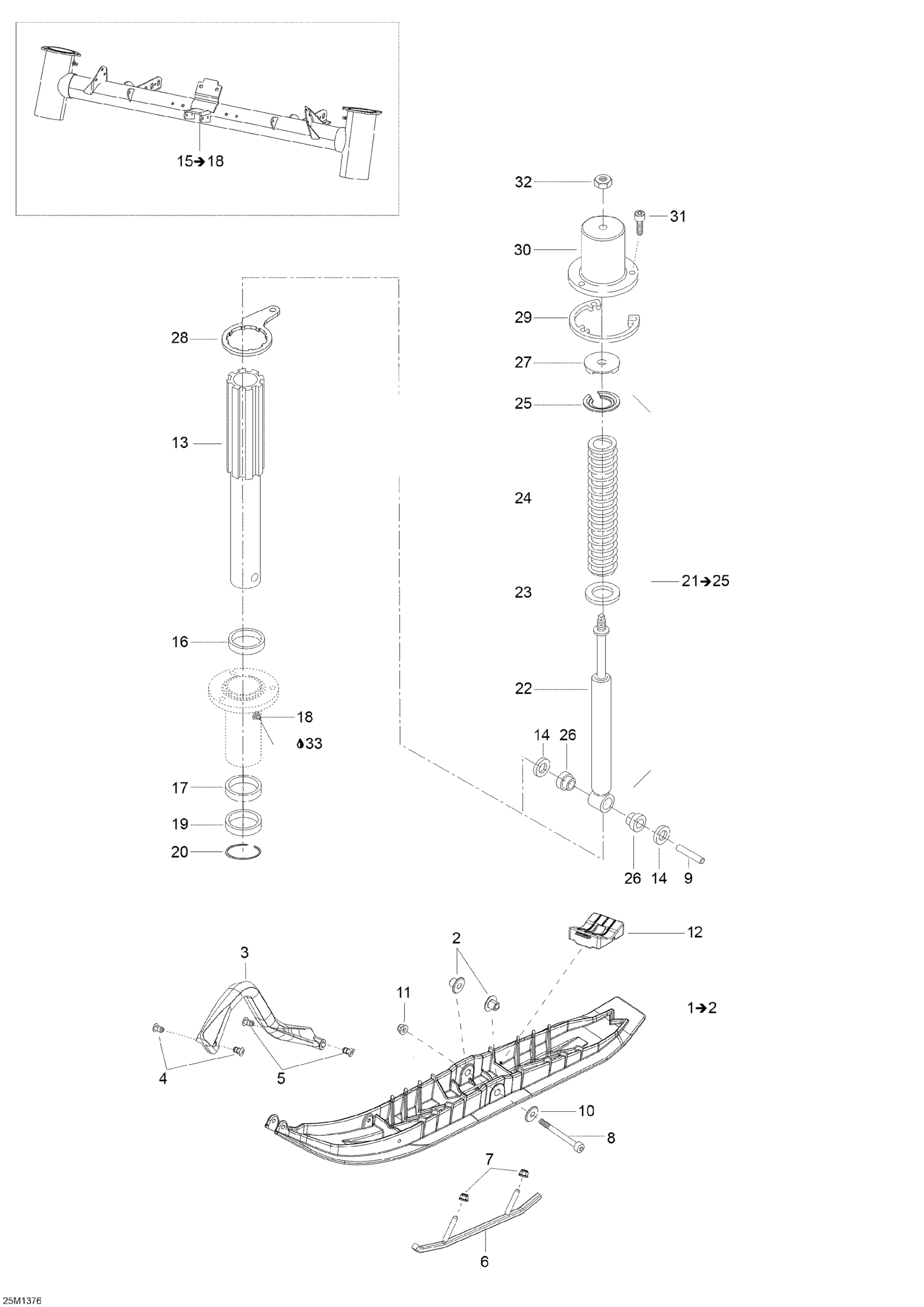Front Suspension And Ski