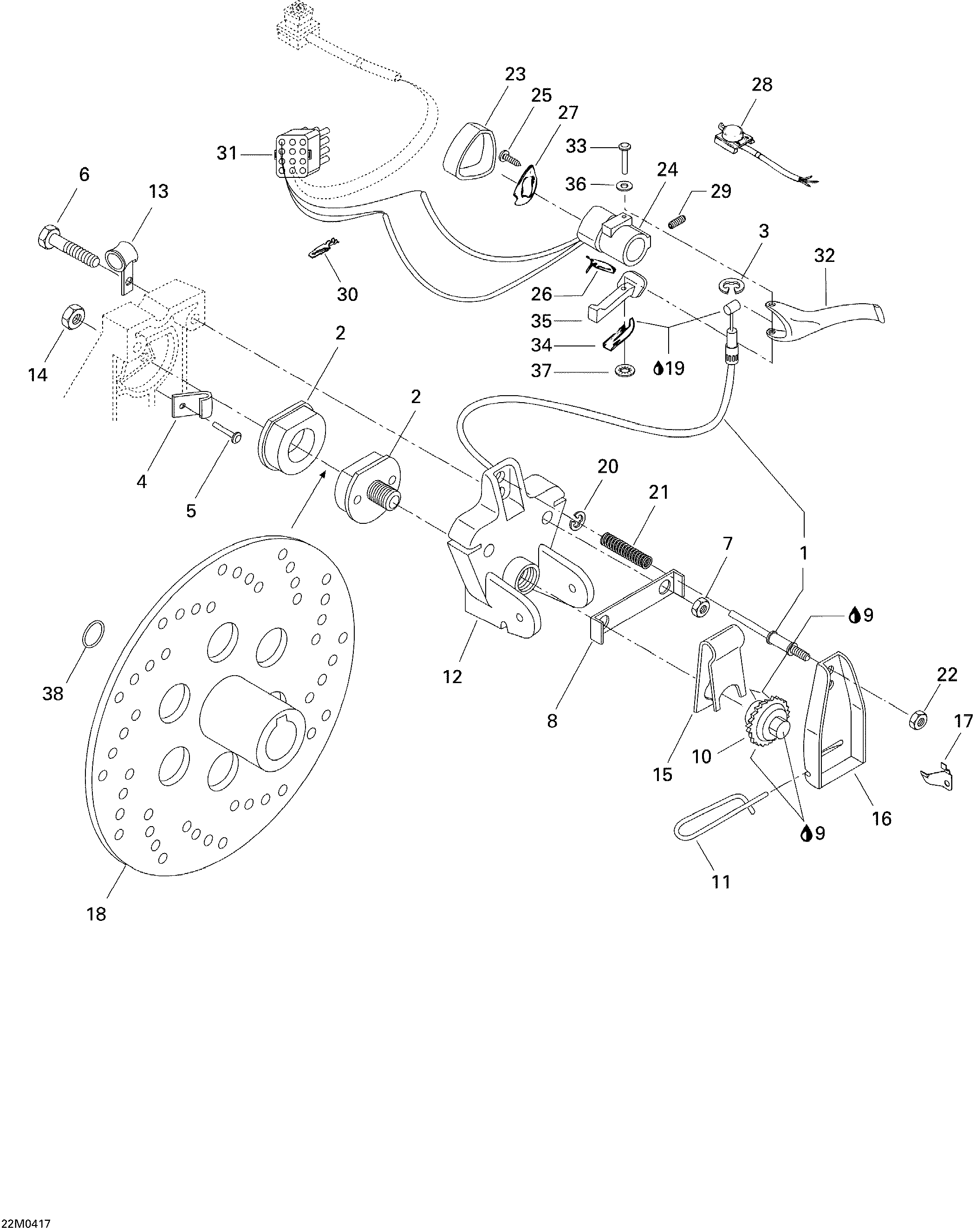 Схема узла: Hydraulic Brake