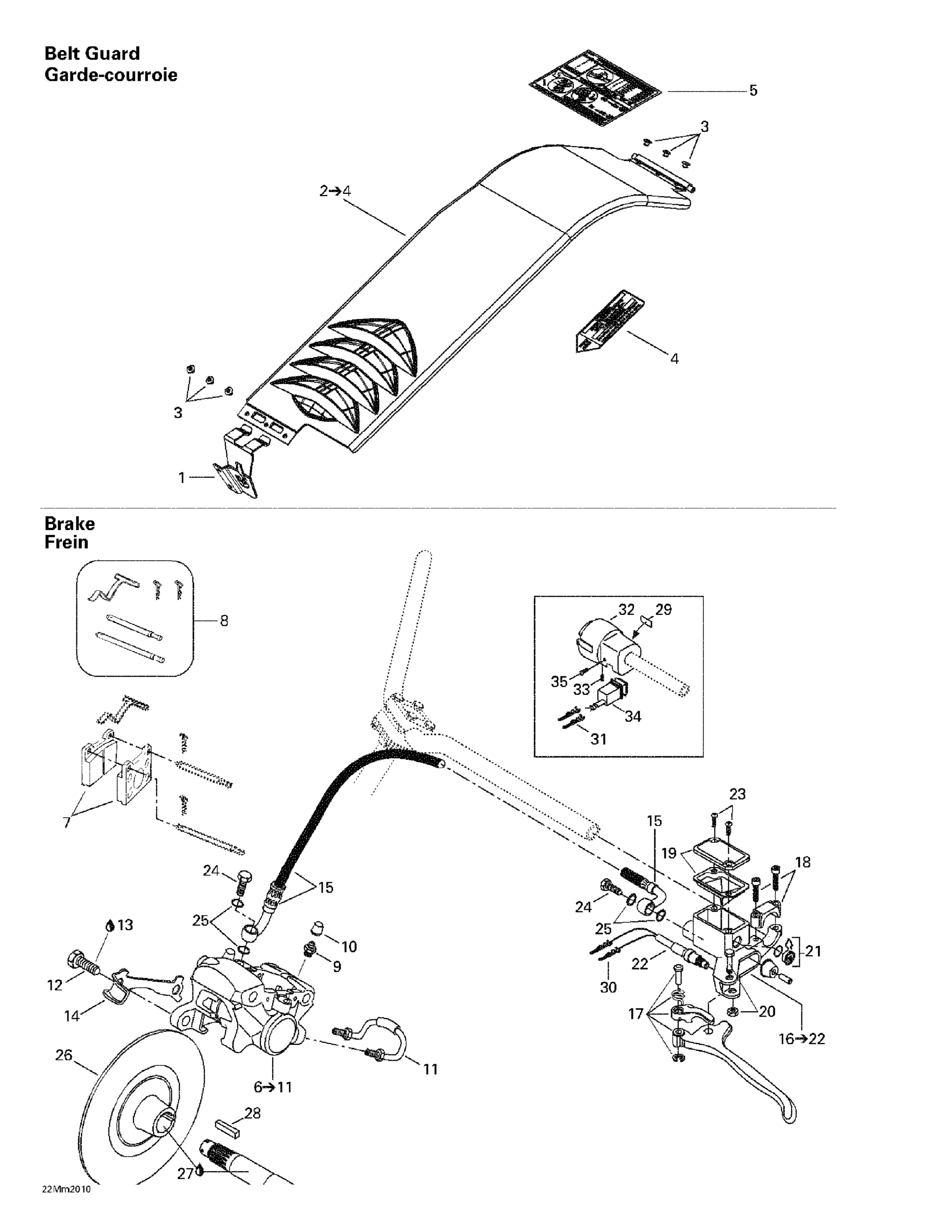 Схема узла: Hydraulic Brake And Belt Guard