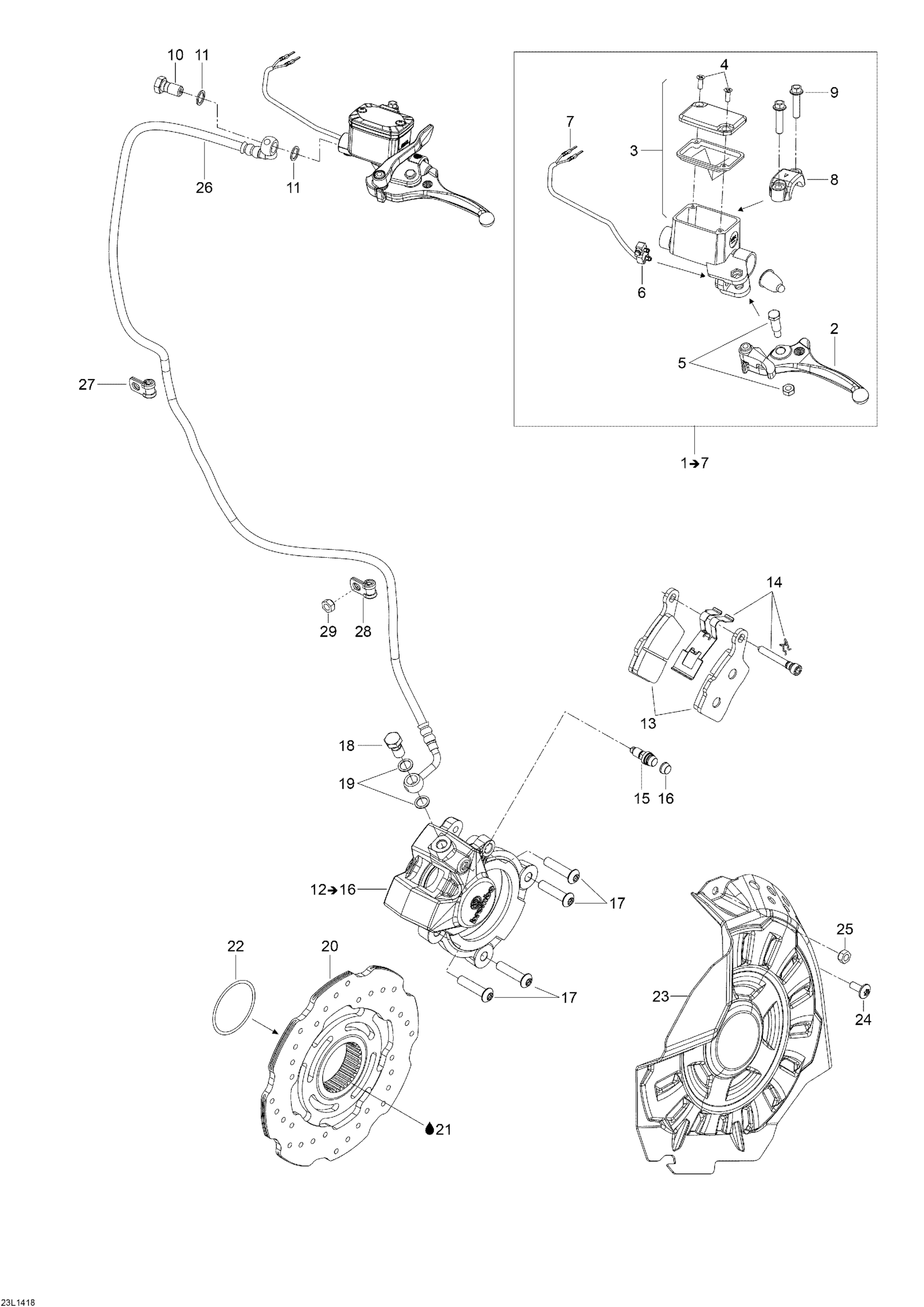 Схема узла: Hydraulic Brakes