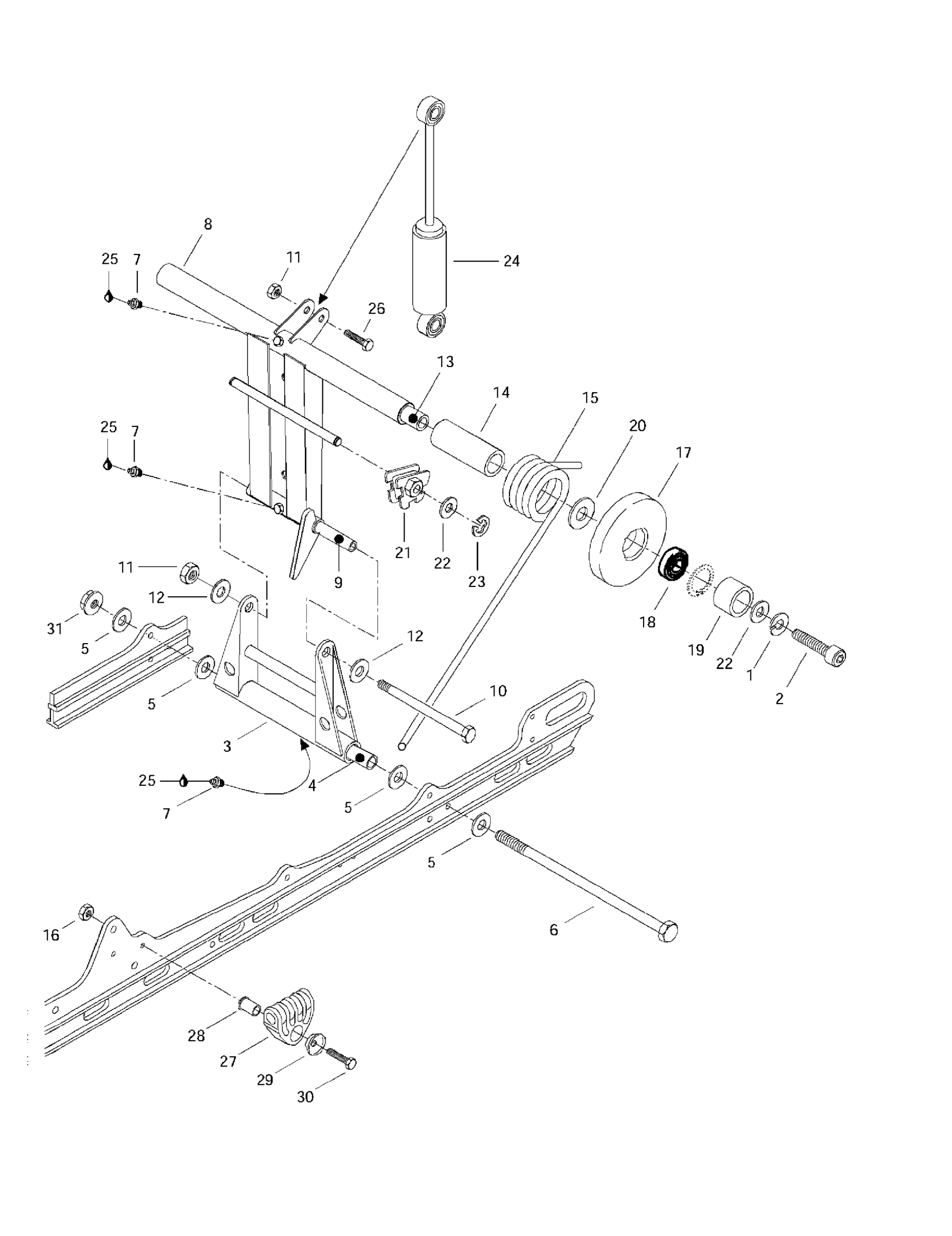 Схема узла: Rear Arm, Rear Suspension