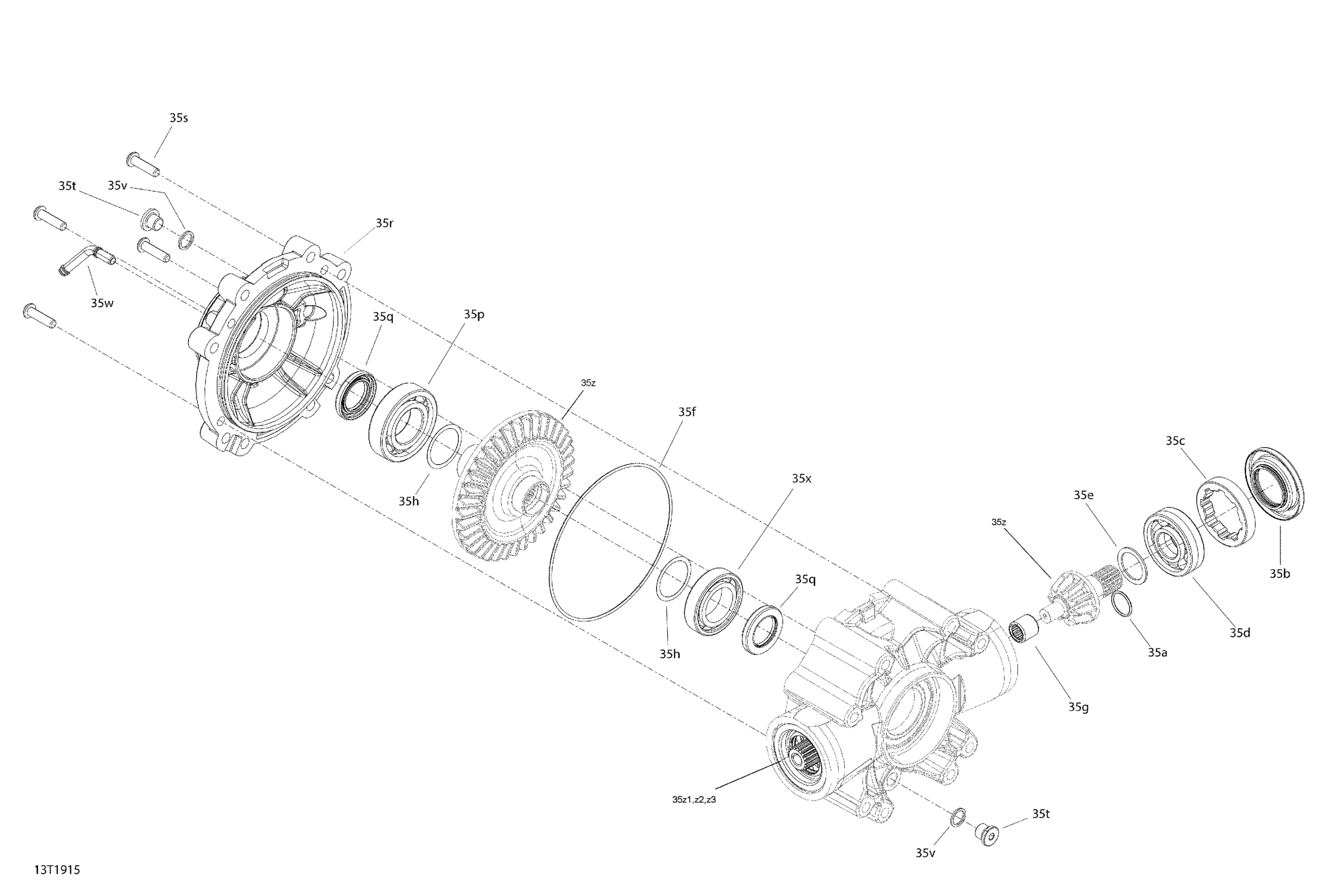 Rear Drive 6X6 - Middle Differential