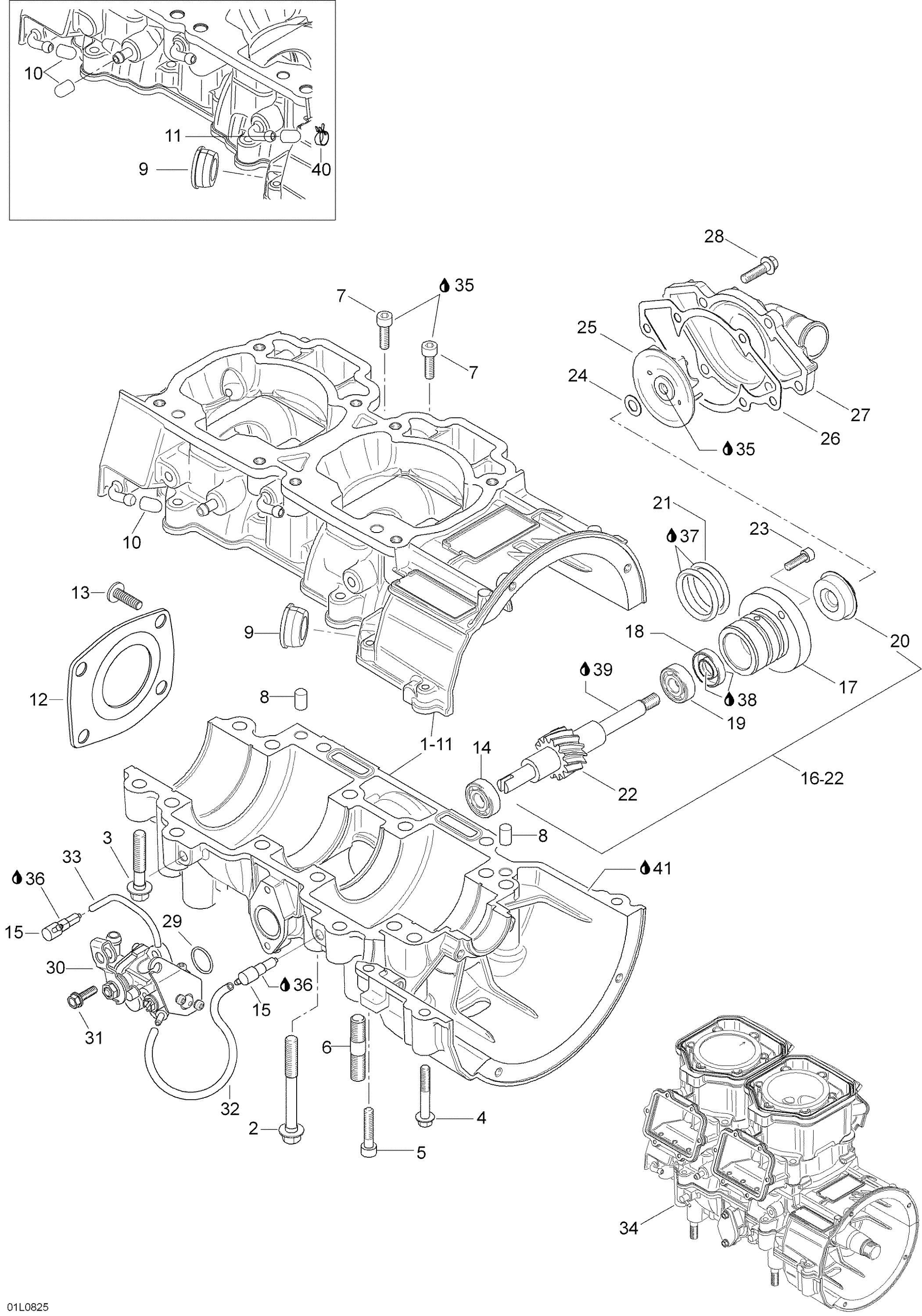 Схема узла: Crankcase