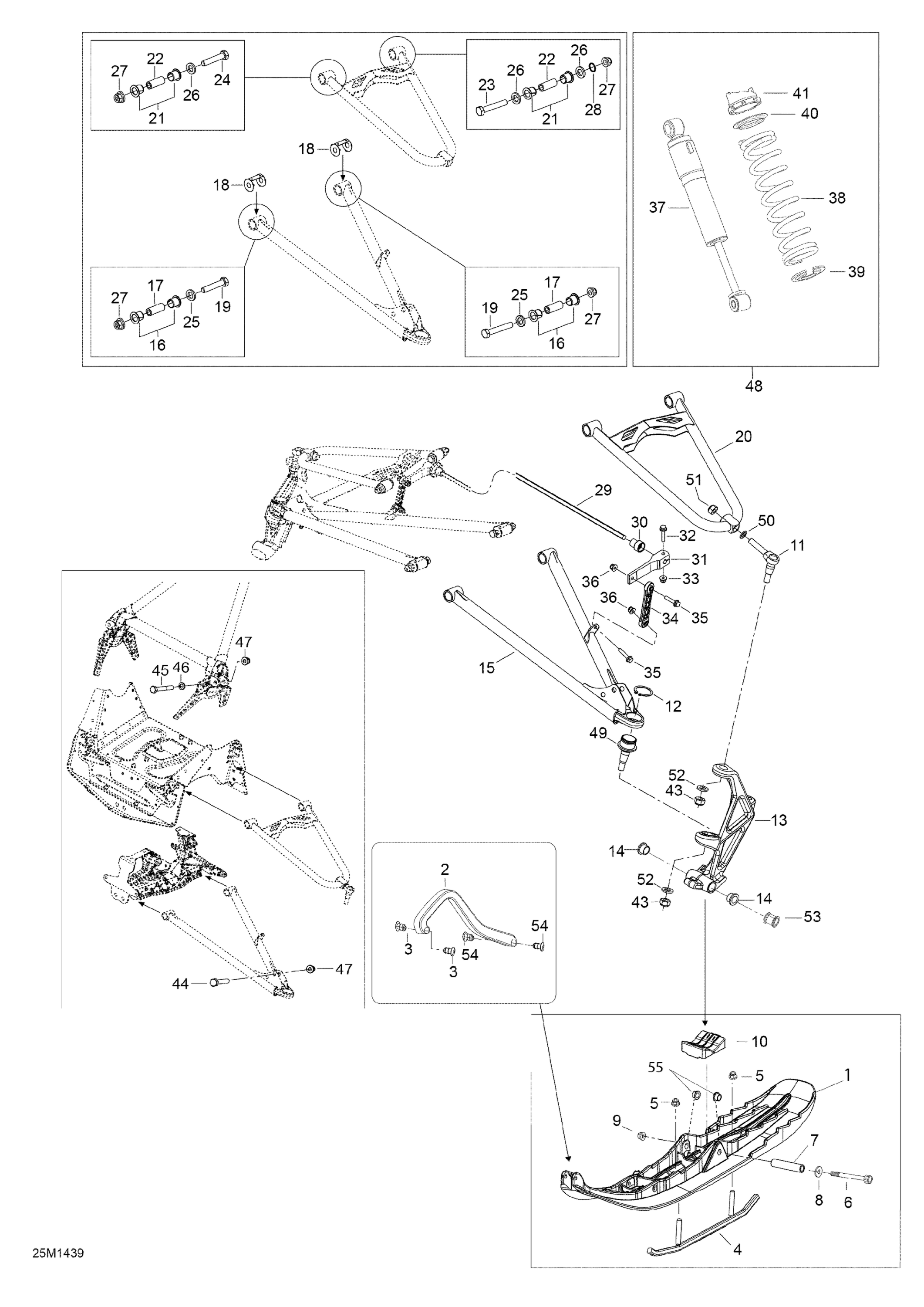 Схема узла: Front Suspension And Ski