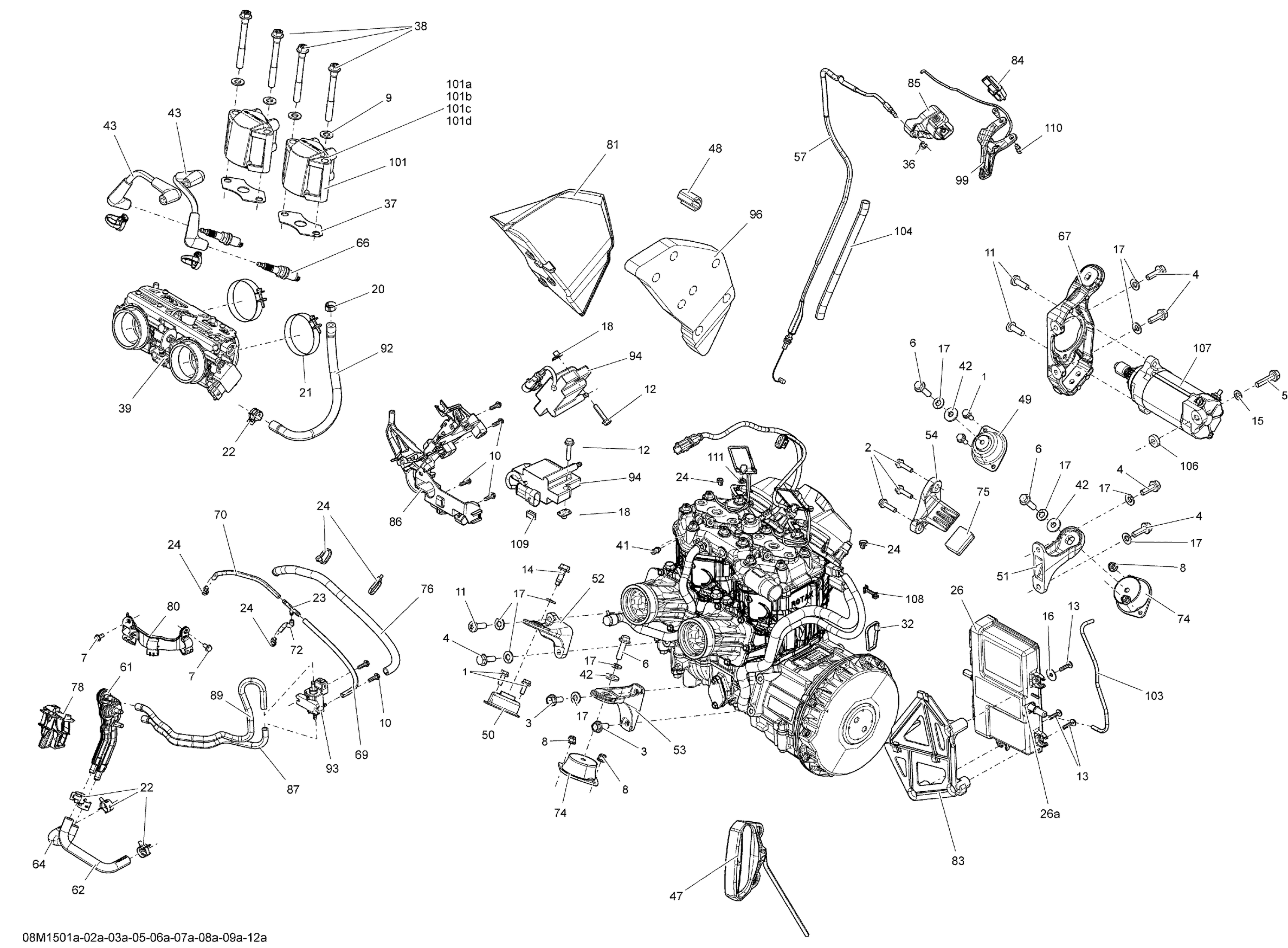 Схема узла: Engine 600HOETEC_08M1501a
