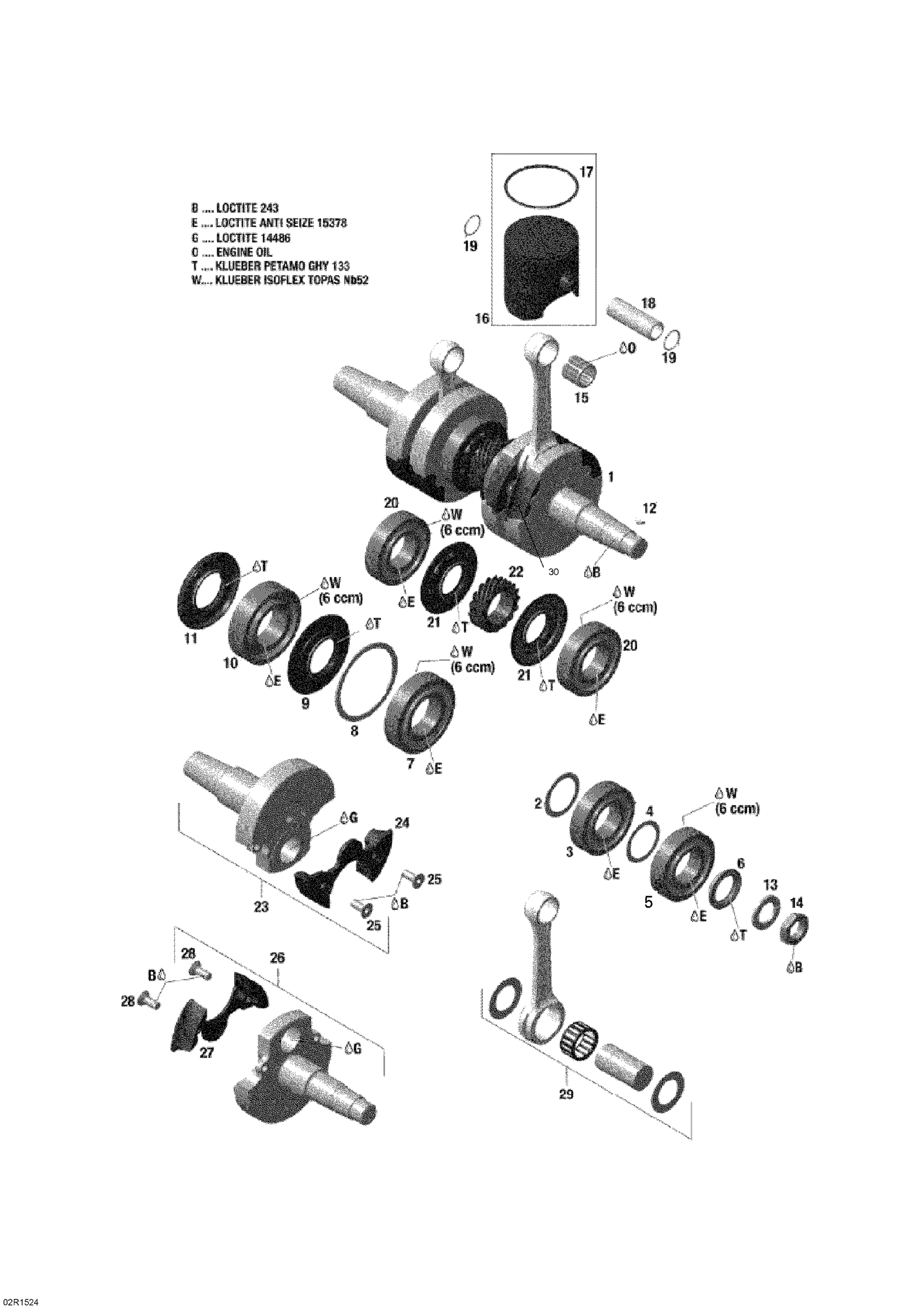 Схема узла: Crankshaft And Pistons
