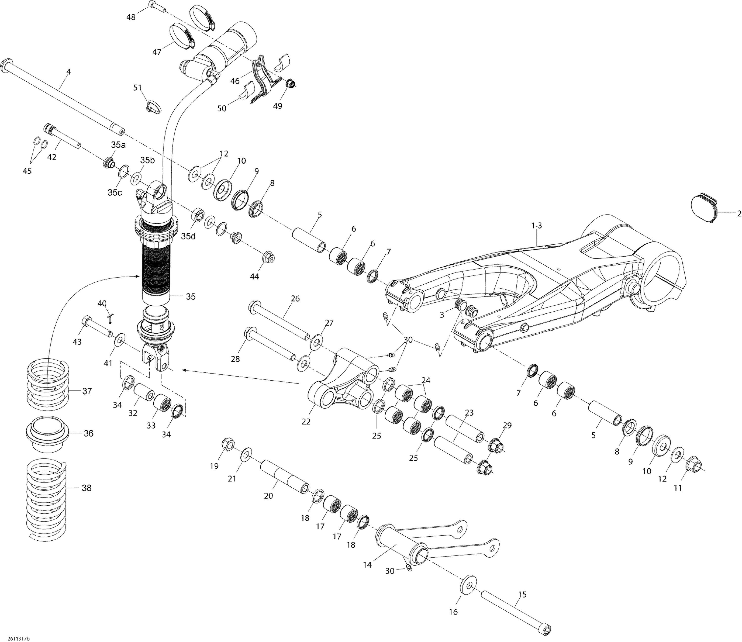 Схема узла: Rear Suspension Xmx