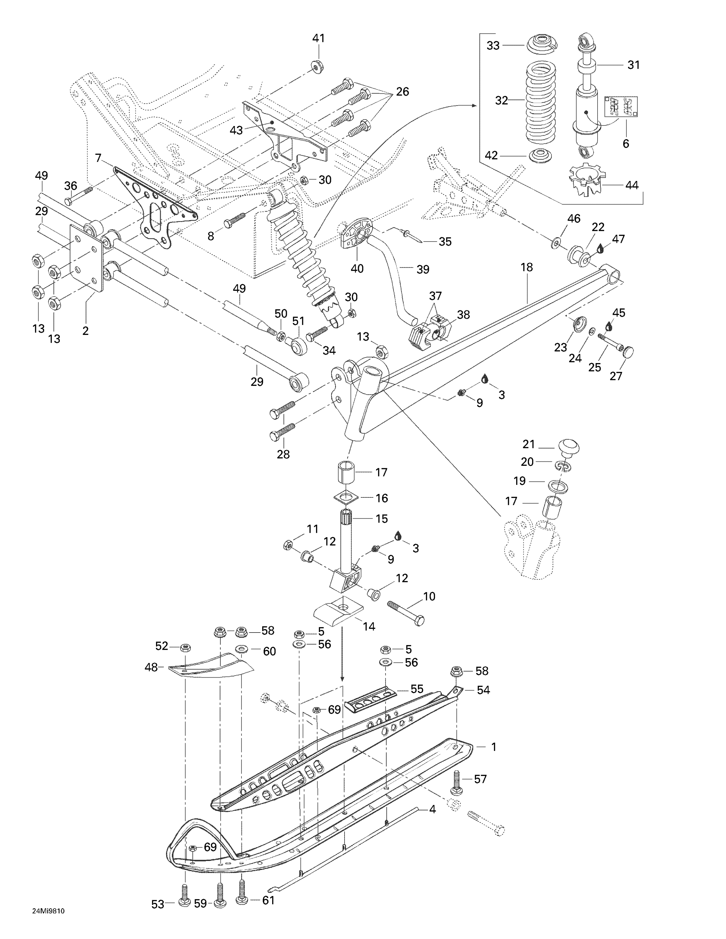 Front Suspension And Ski