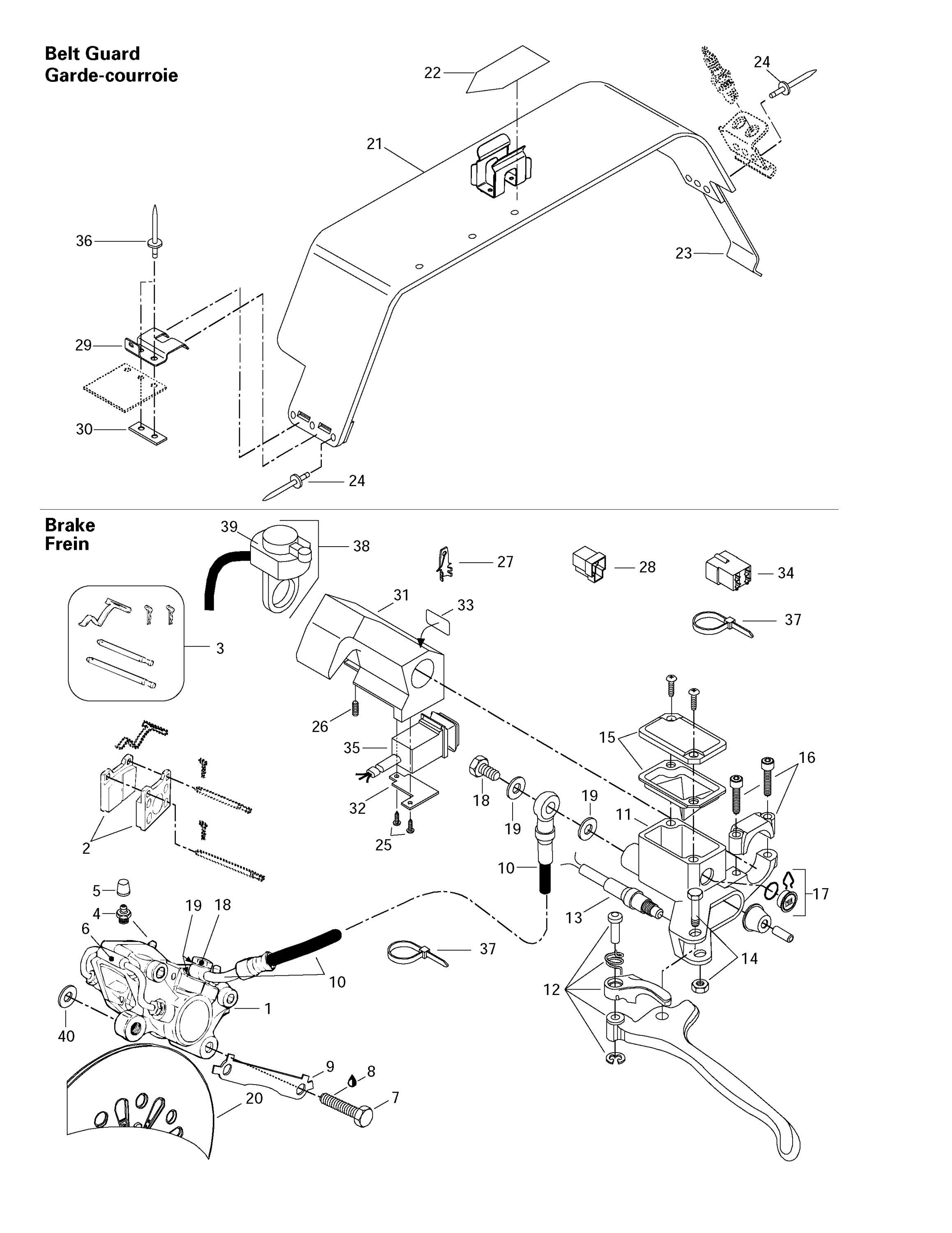 Схема узла: Hydraulic Brake And Belt Guard