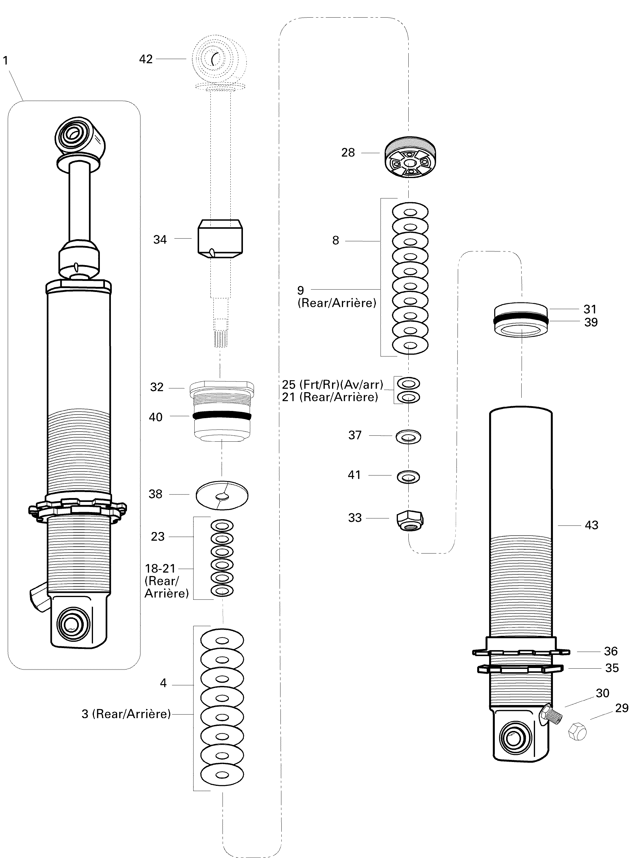 Схема узла: Take Apart Shock, Center 440