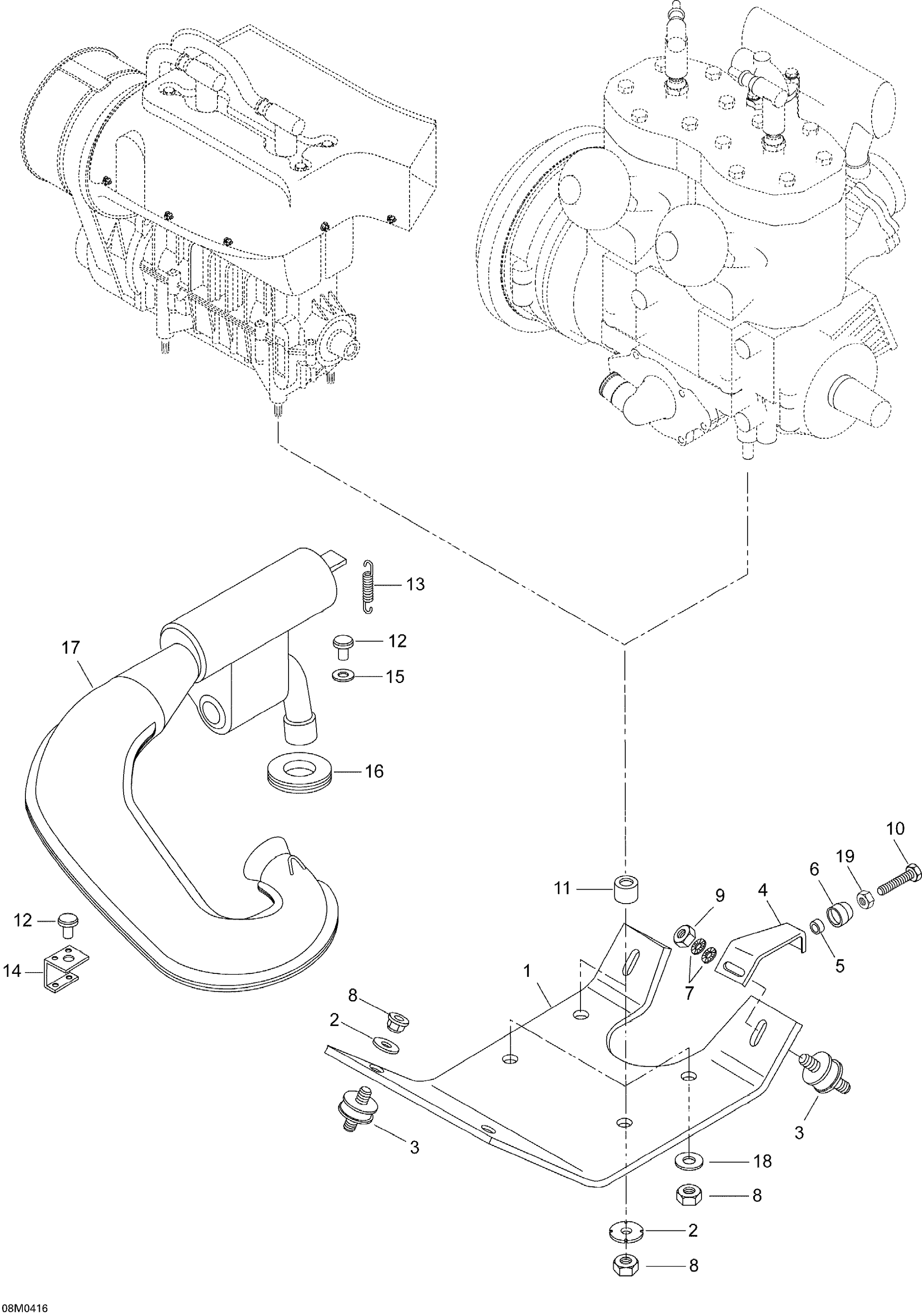 Схема узла: Engine Assembly And Support