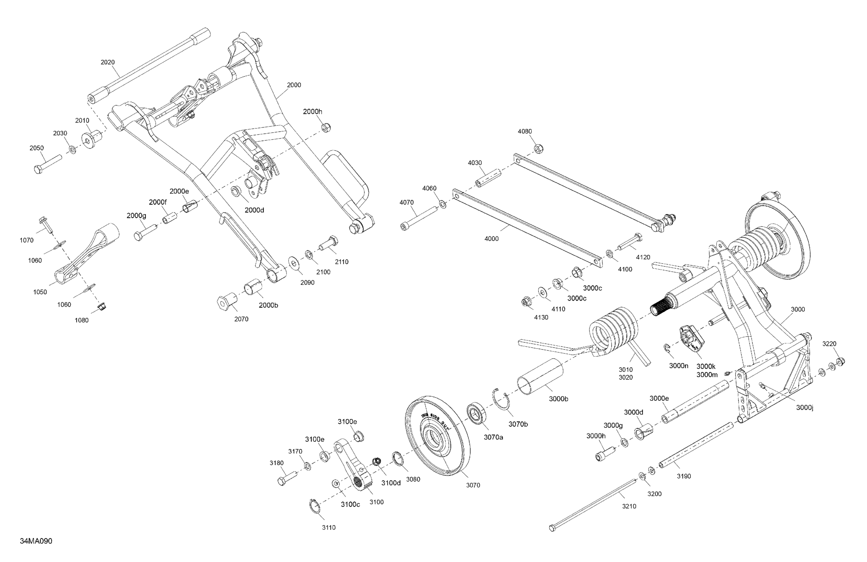 Схема узла: Suspension - Rear - Upper Section