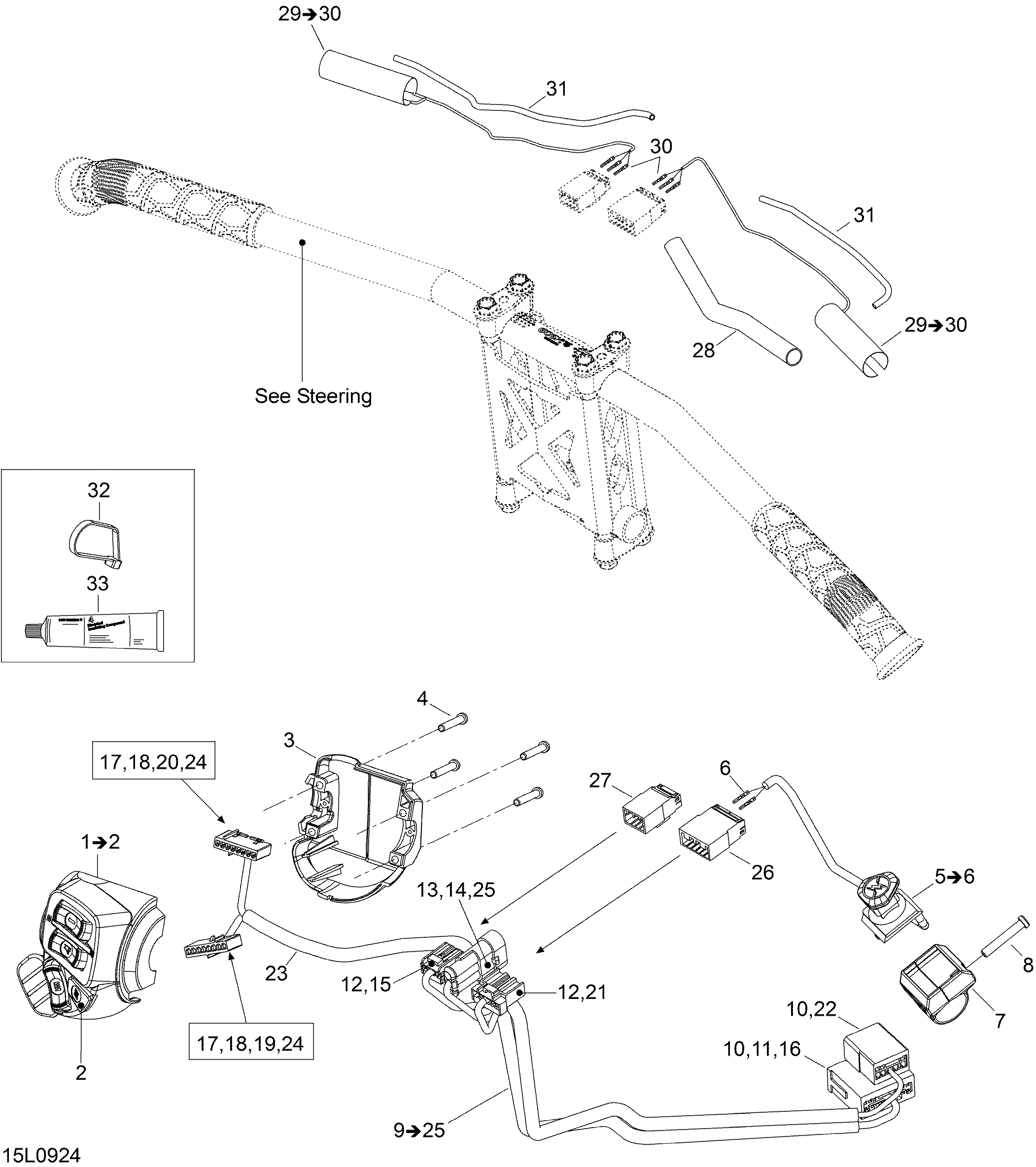 Схема узла: Steering Wiring Harness