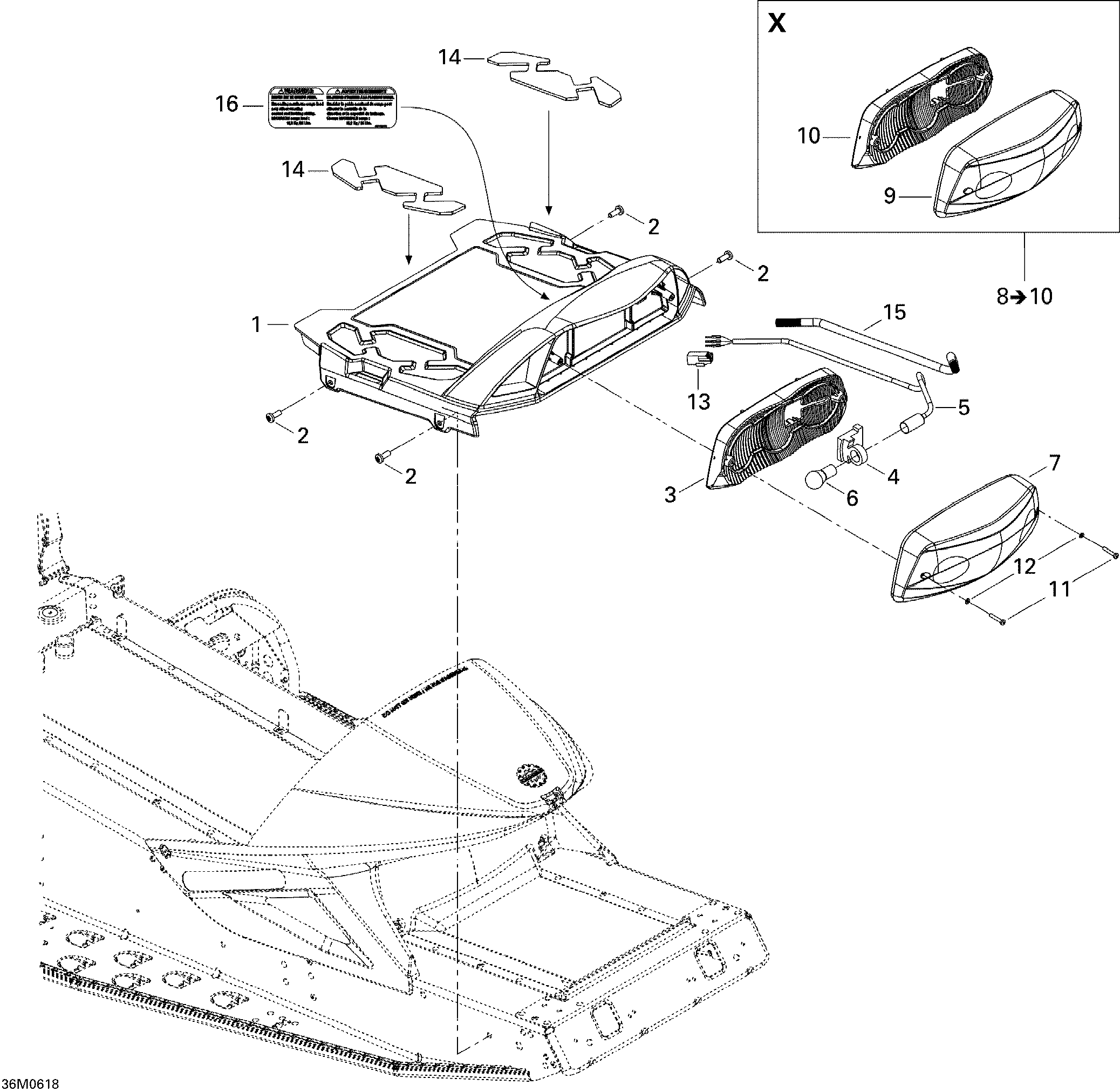 Схема узла: Luggage Rack