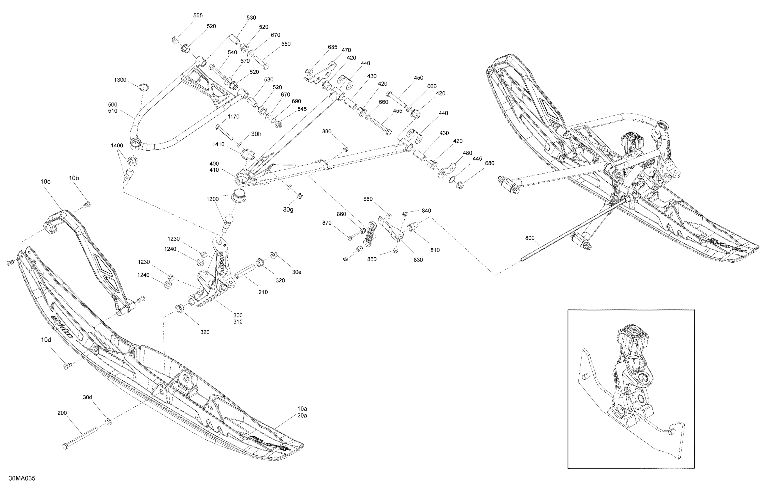 Suspension - Front - Ski Pilot TX