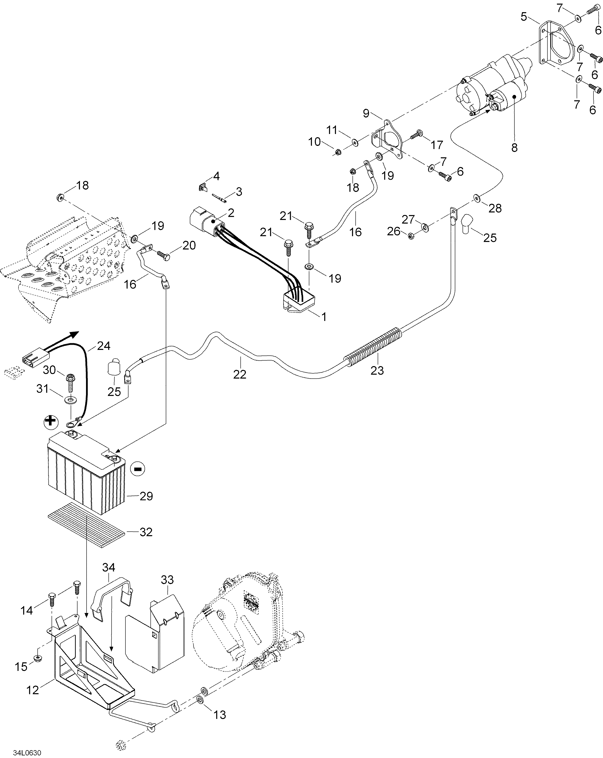Схема узла: Electric Starter