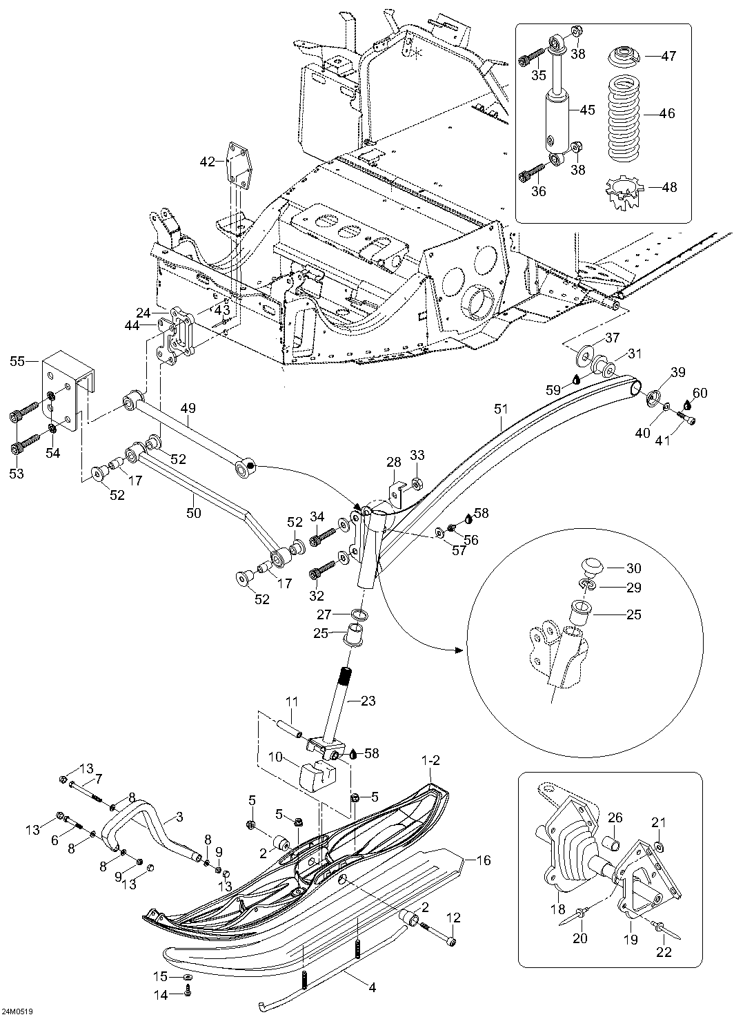 Схема узла: Front Suspension And Ski