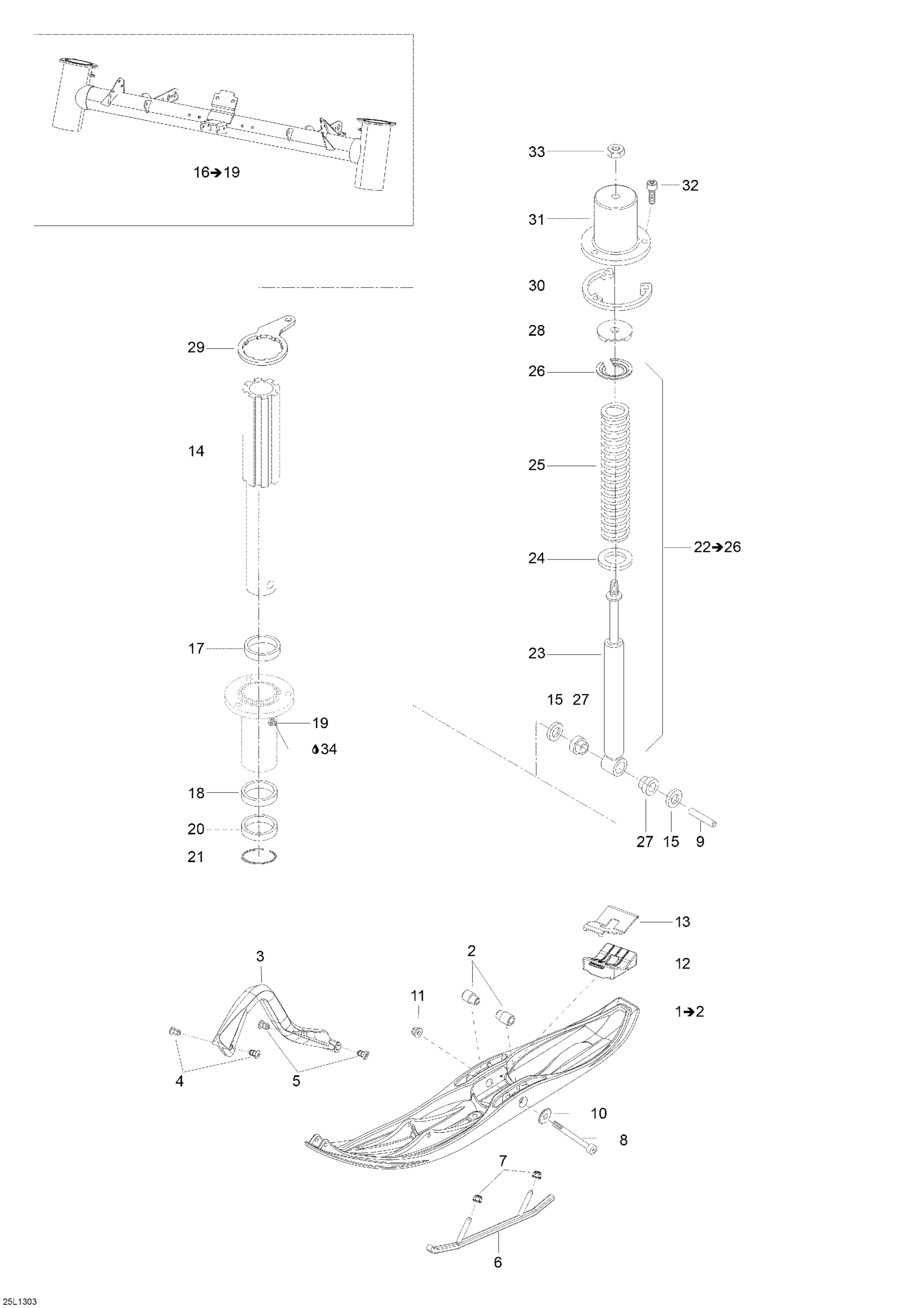 Front Suspension And Ski