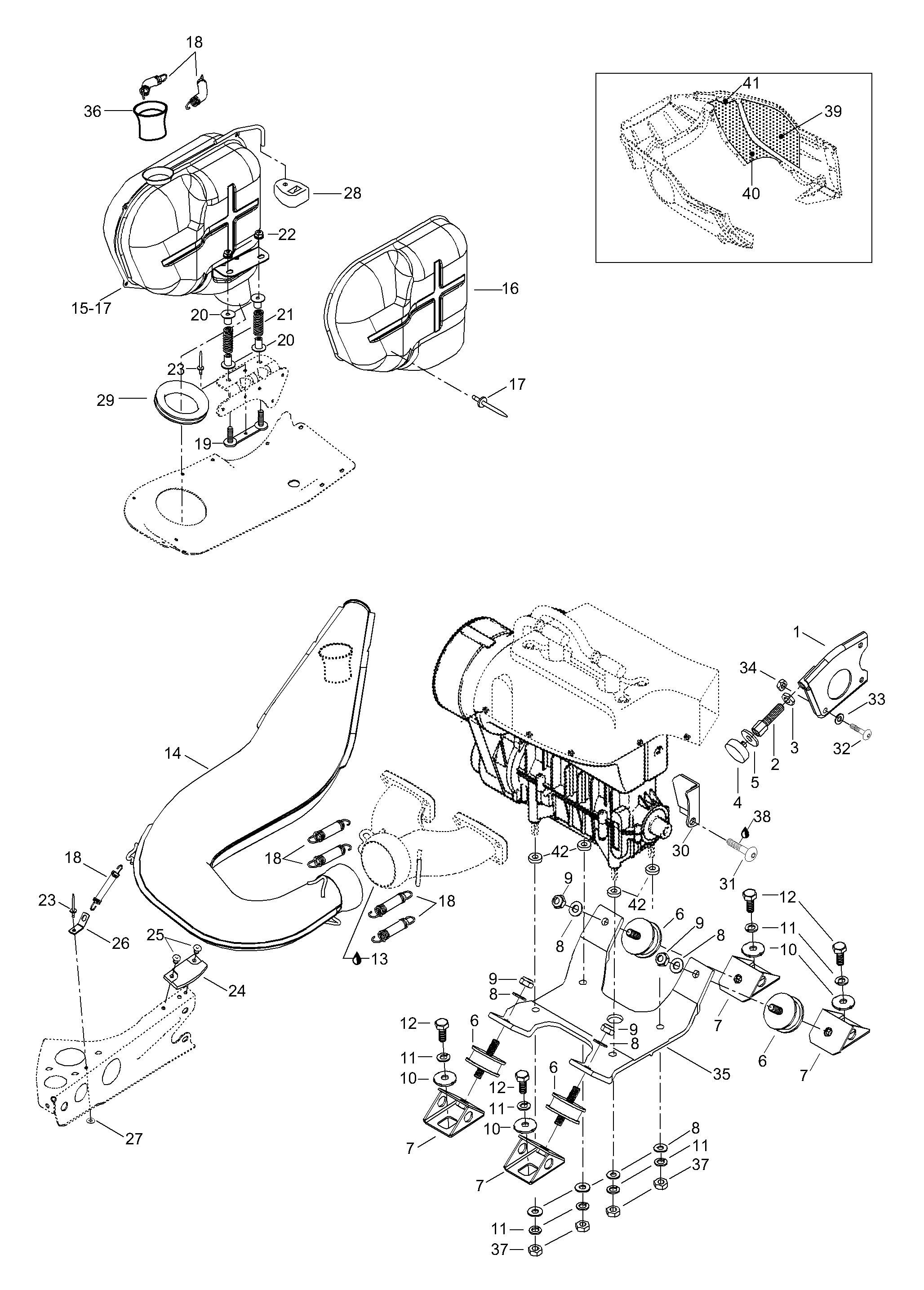 Engine Mount Plate/Muffler