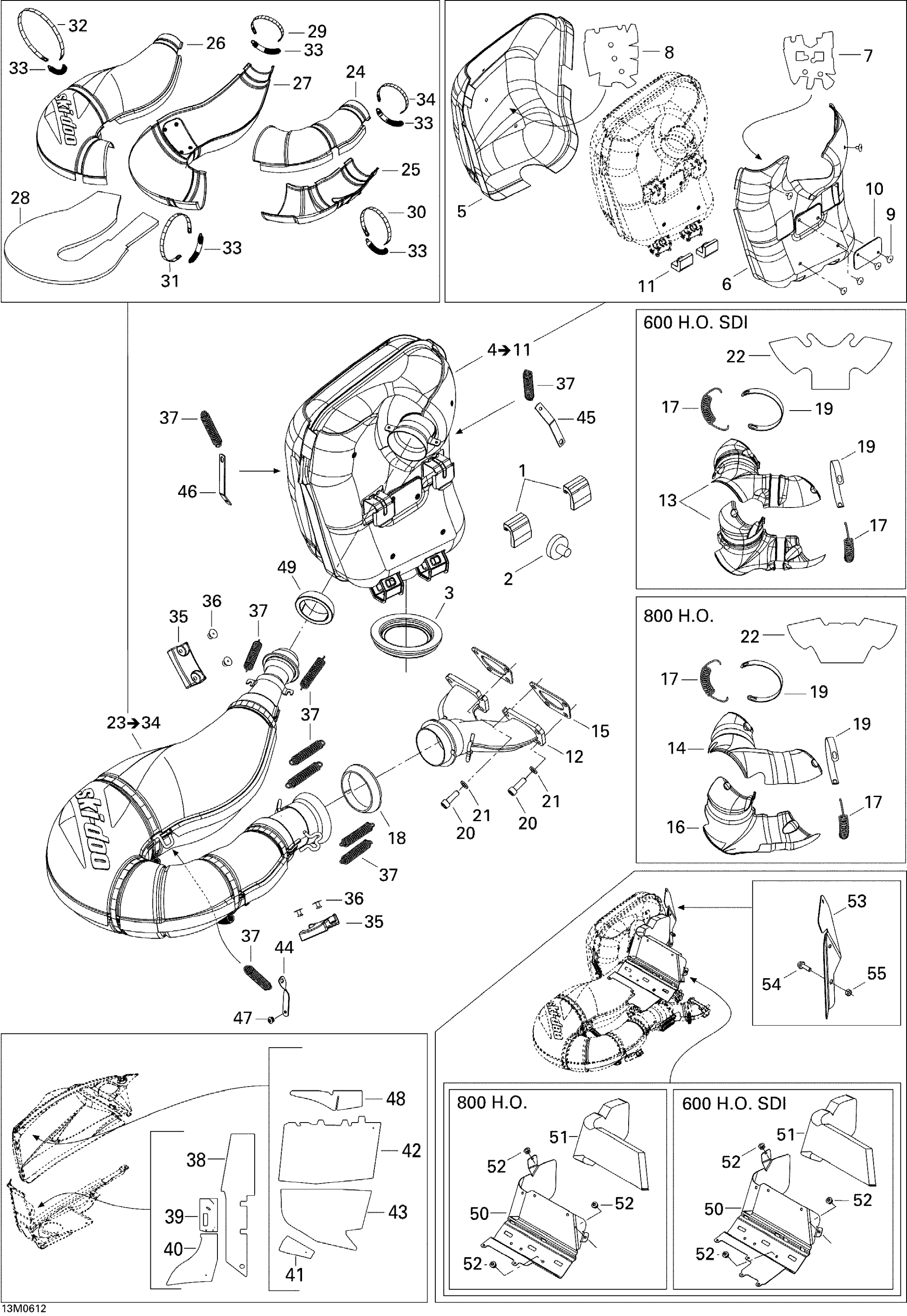 Схема узла: Exhaust System 800HO