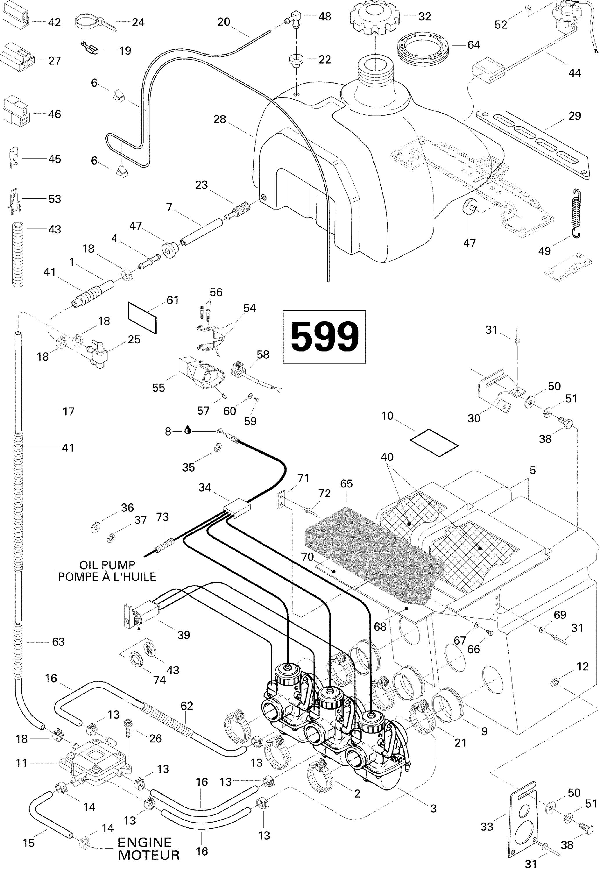 Схема узла: Fuel System 599