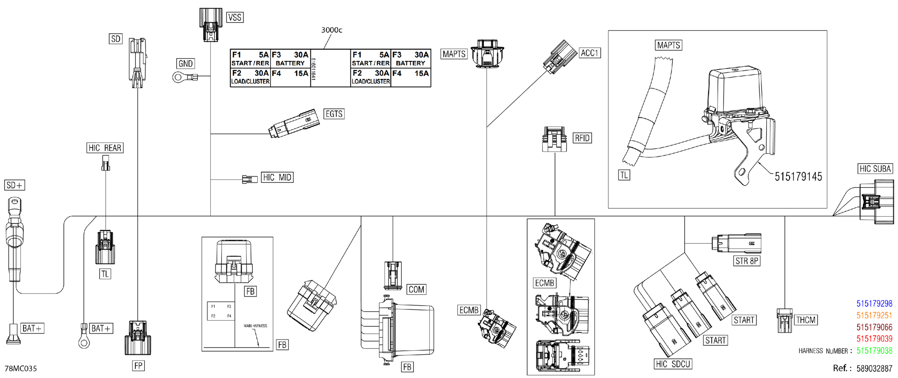 Electric - Main Harness - 515179369