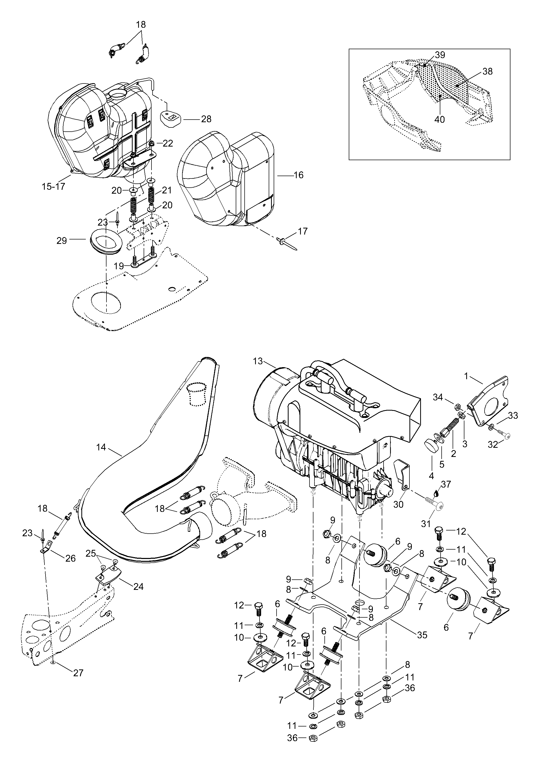 Engine Mount Plate/Muffler