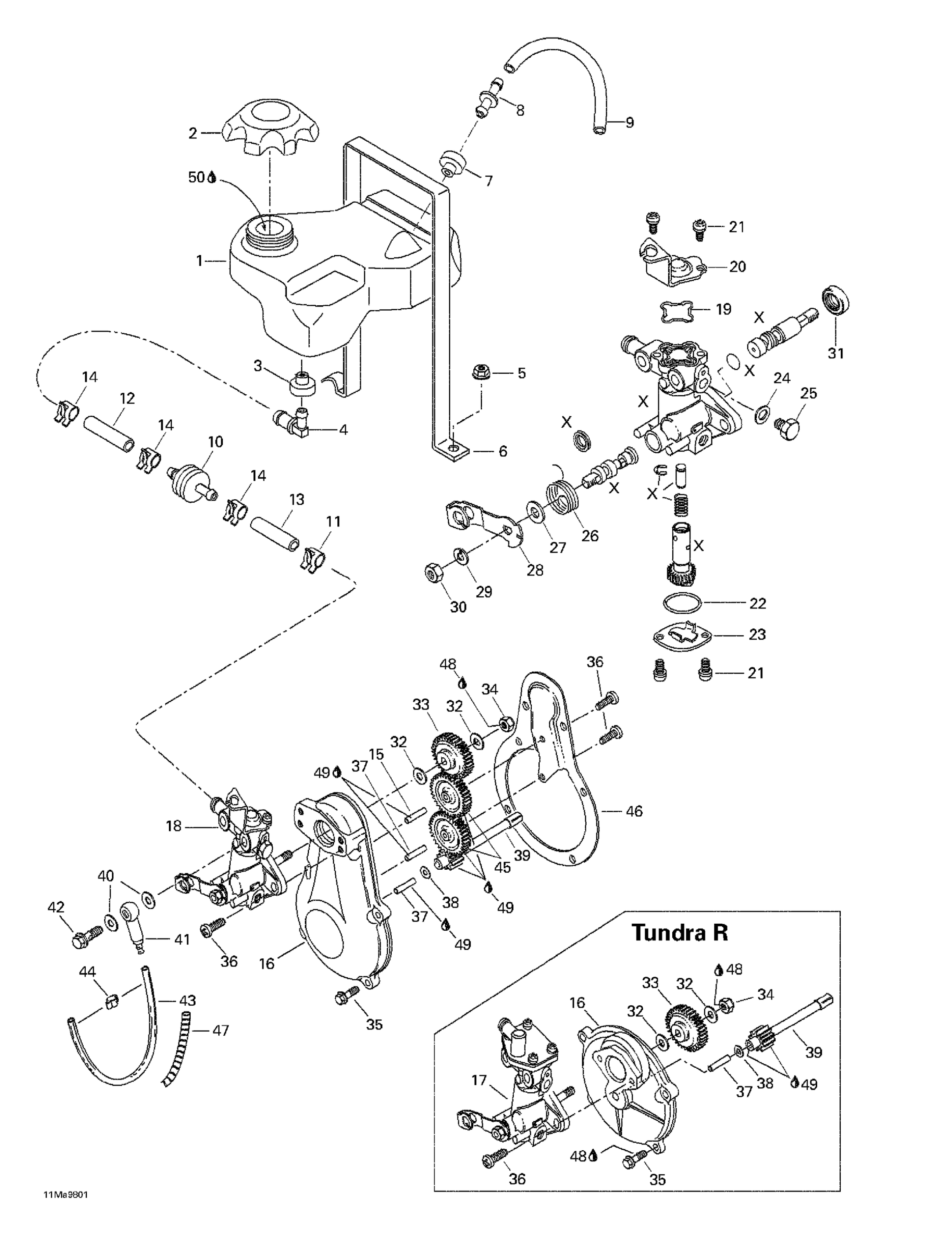 Схема узла: Oil Injection System