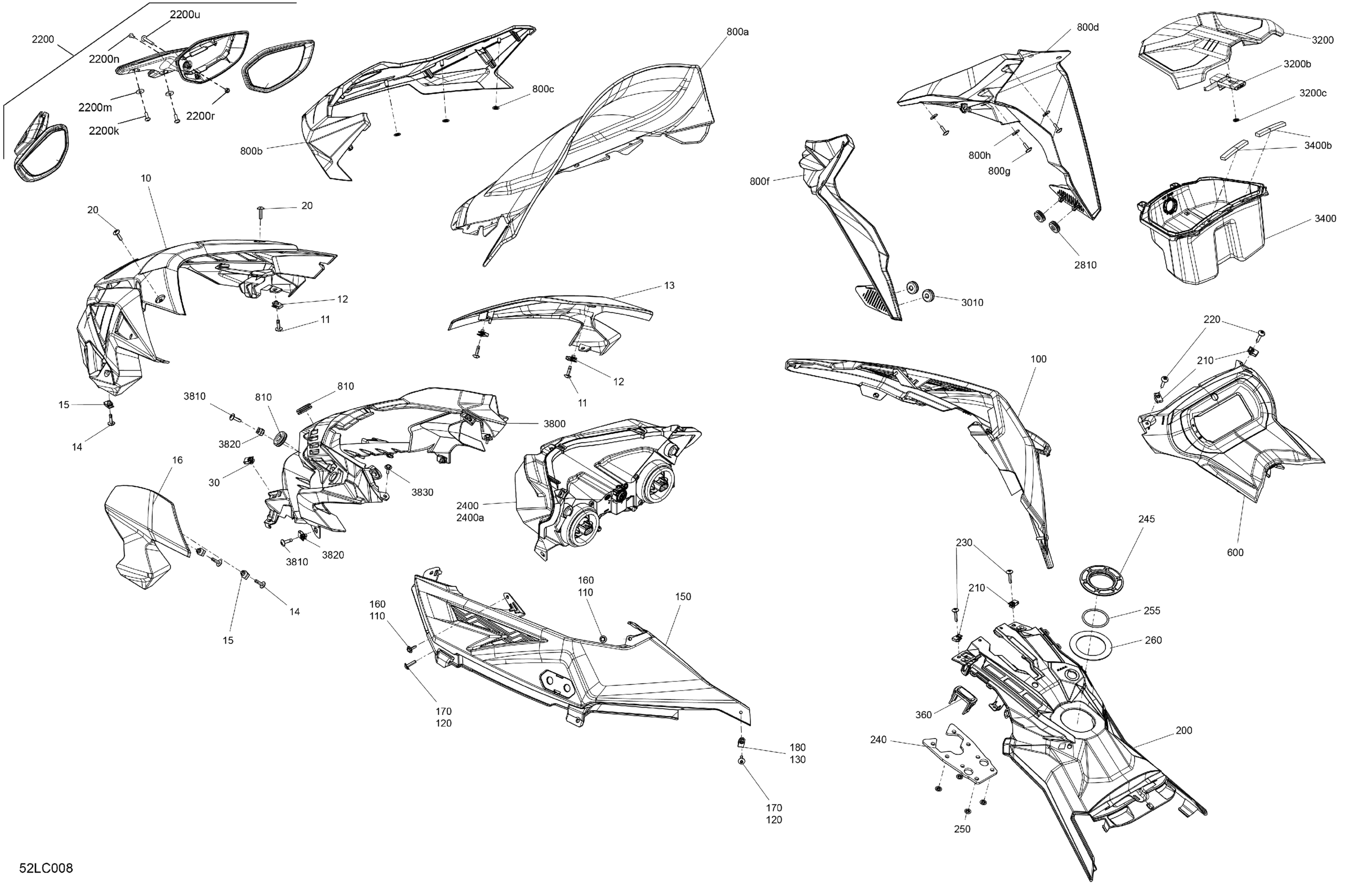 Body - Hood Section and WindShield