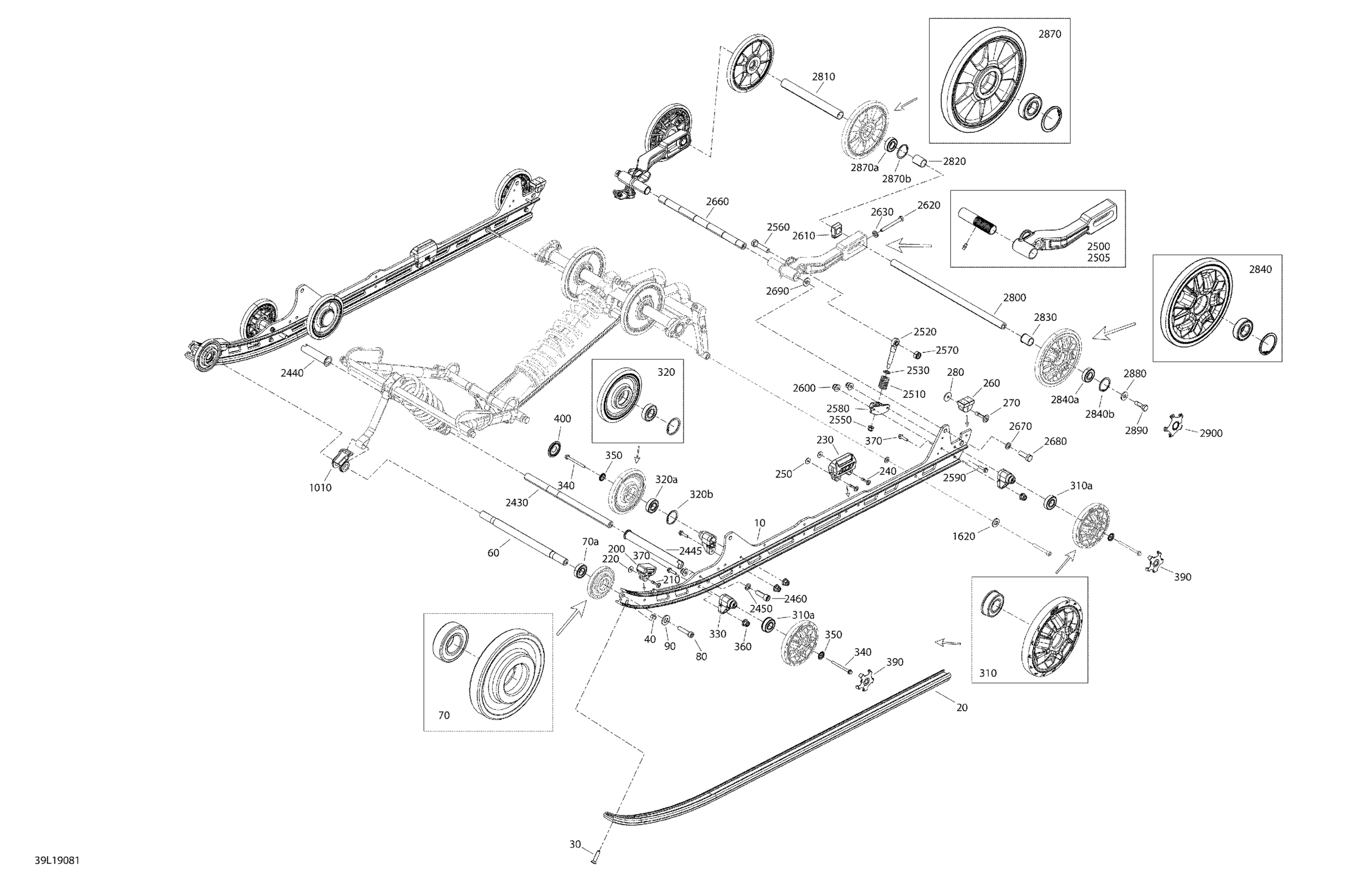 Rear Suspensions - 600 E-TEC  -  Lower Section