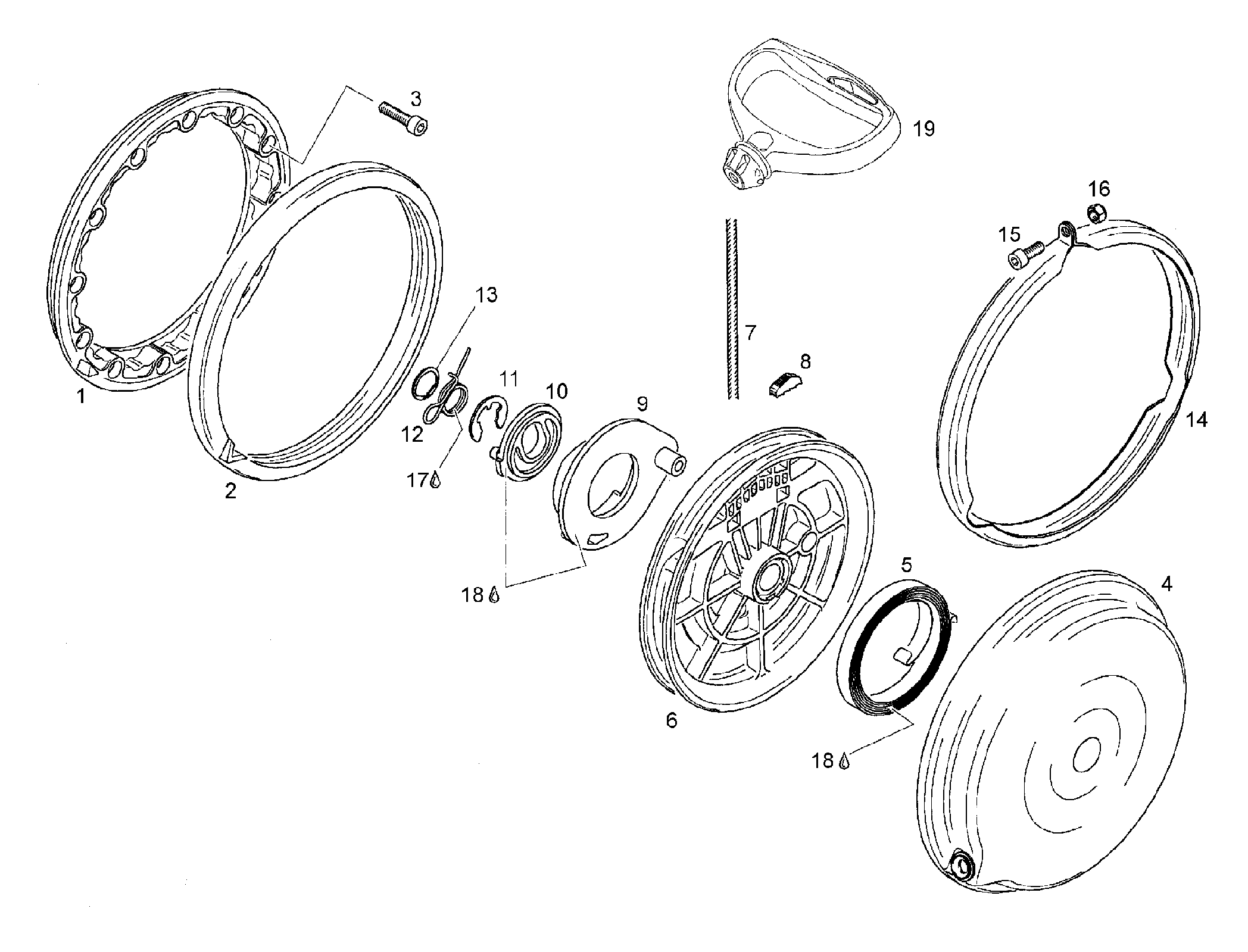 Схема узла: Rewind Starter