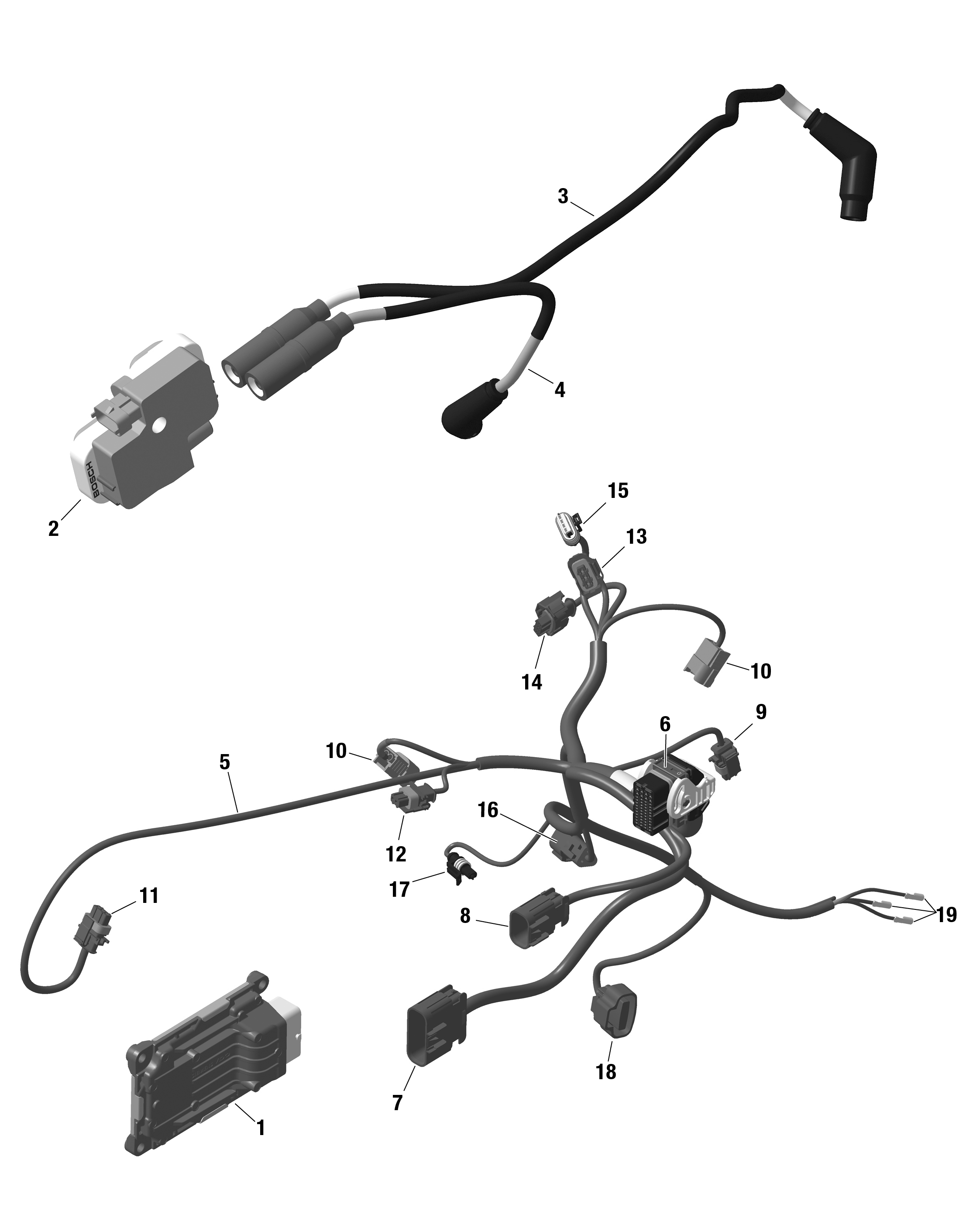 Rotax - Engine Harness and Electronic Module - MAX