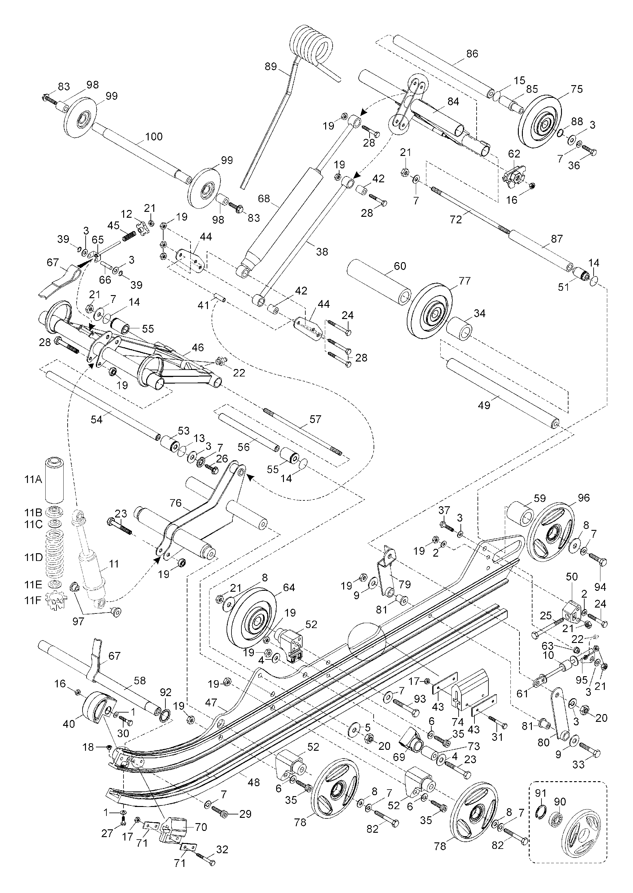 Схема узла: Rear Suspension