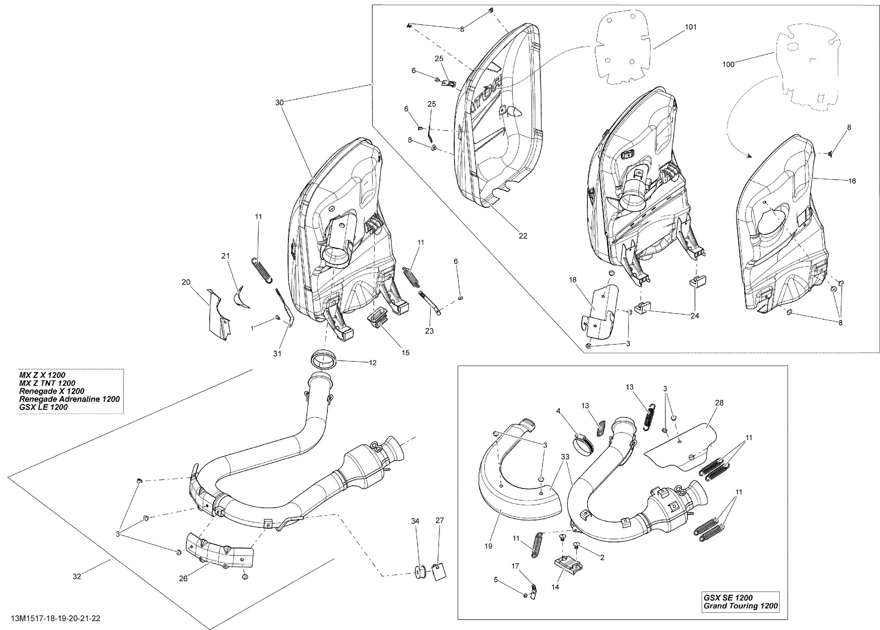 Схема узла: Exhaust System _13M1520