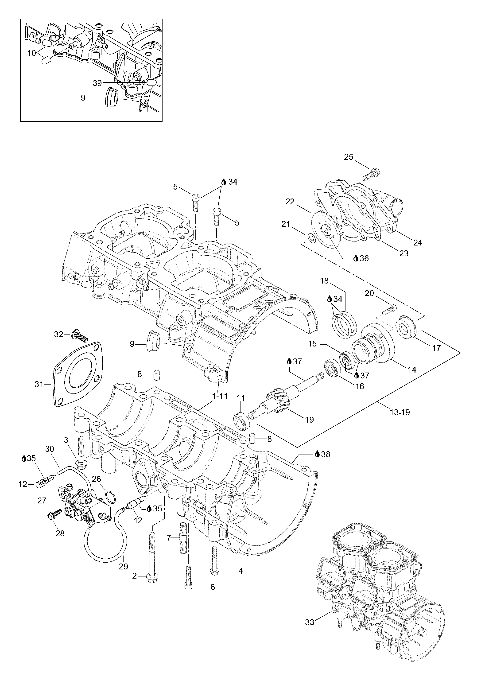 Схема узла: Crankcase