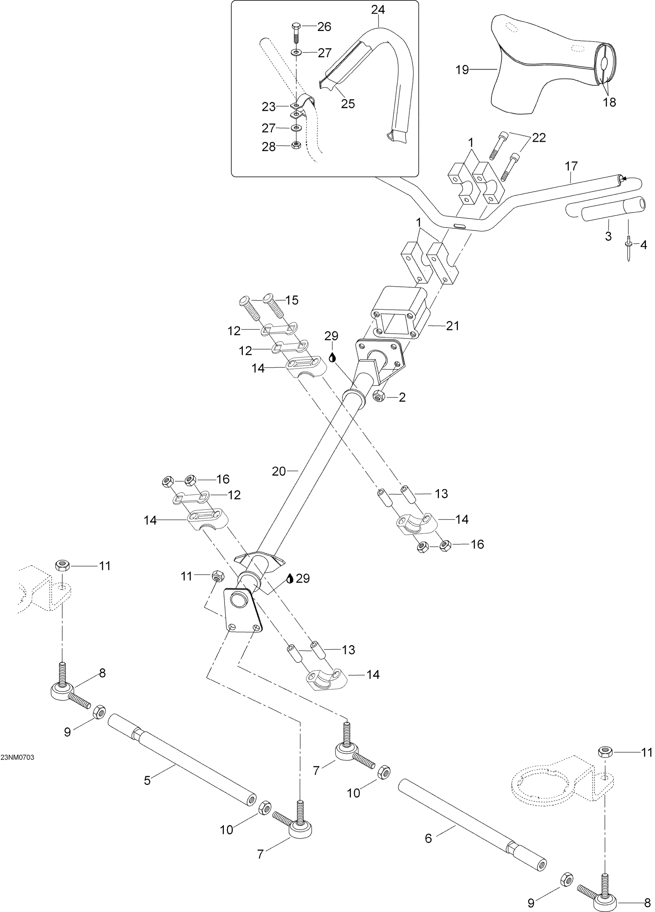 Схема узла: Steering System WT 550F