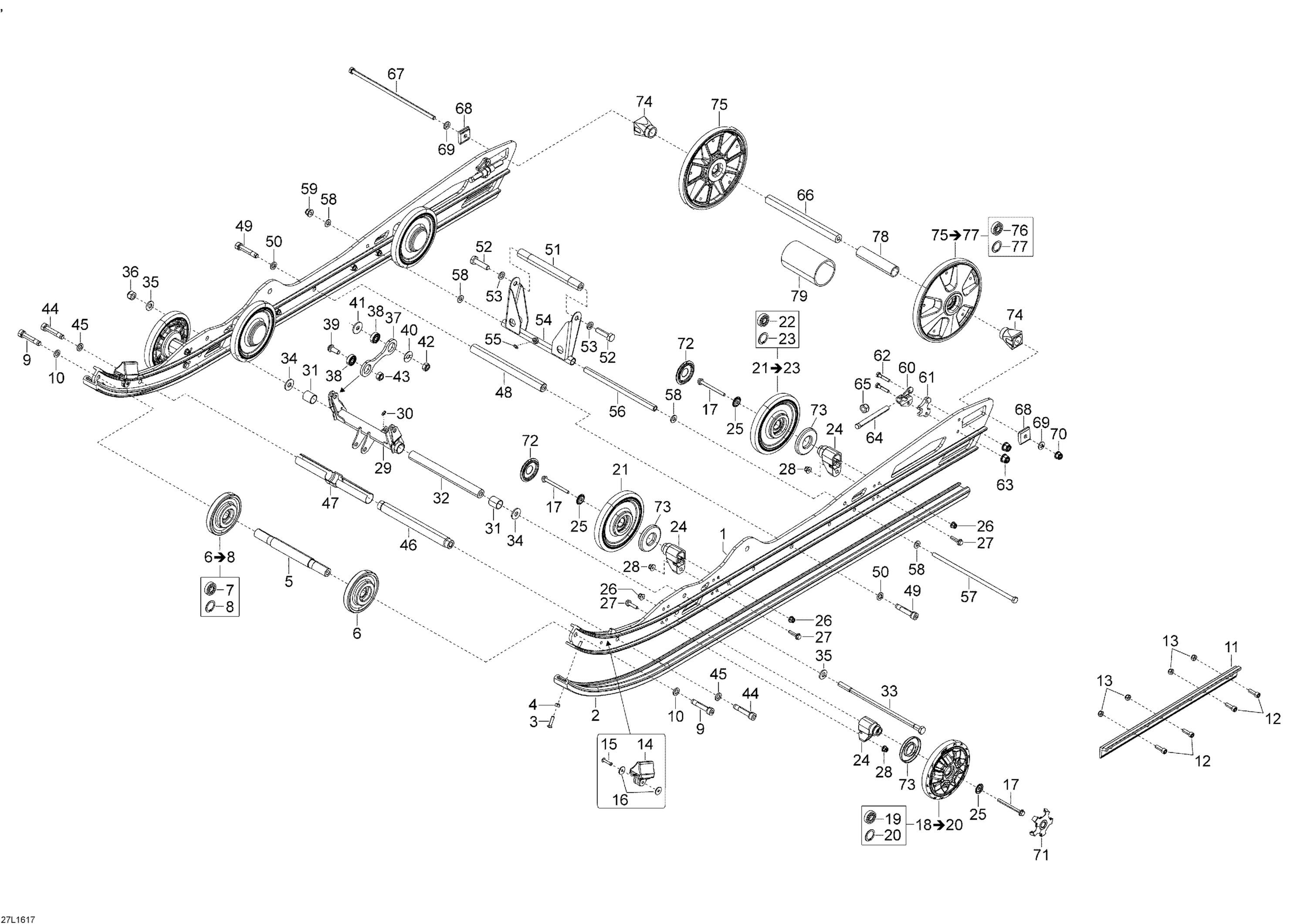 Схема узла: Rear Suspension A