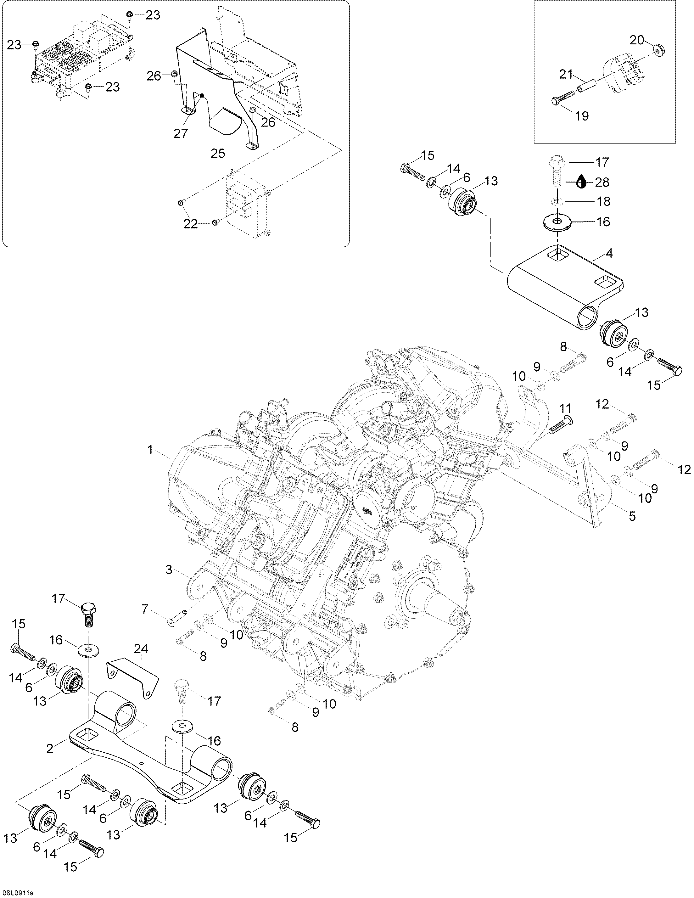 Engine And Engine Support