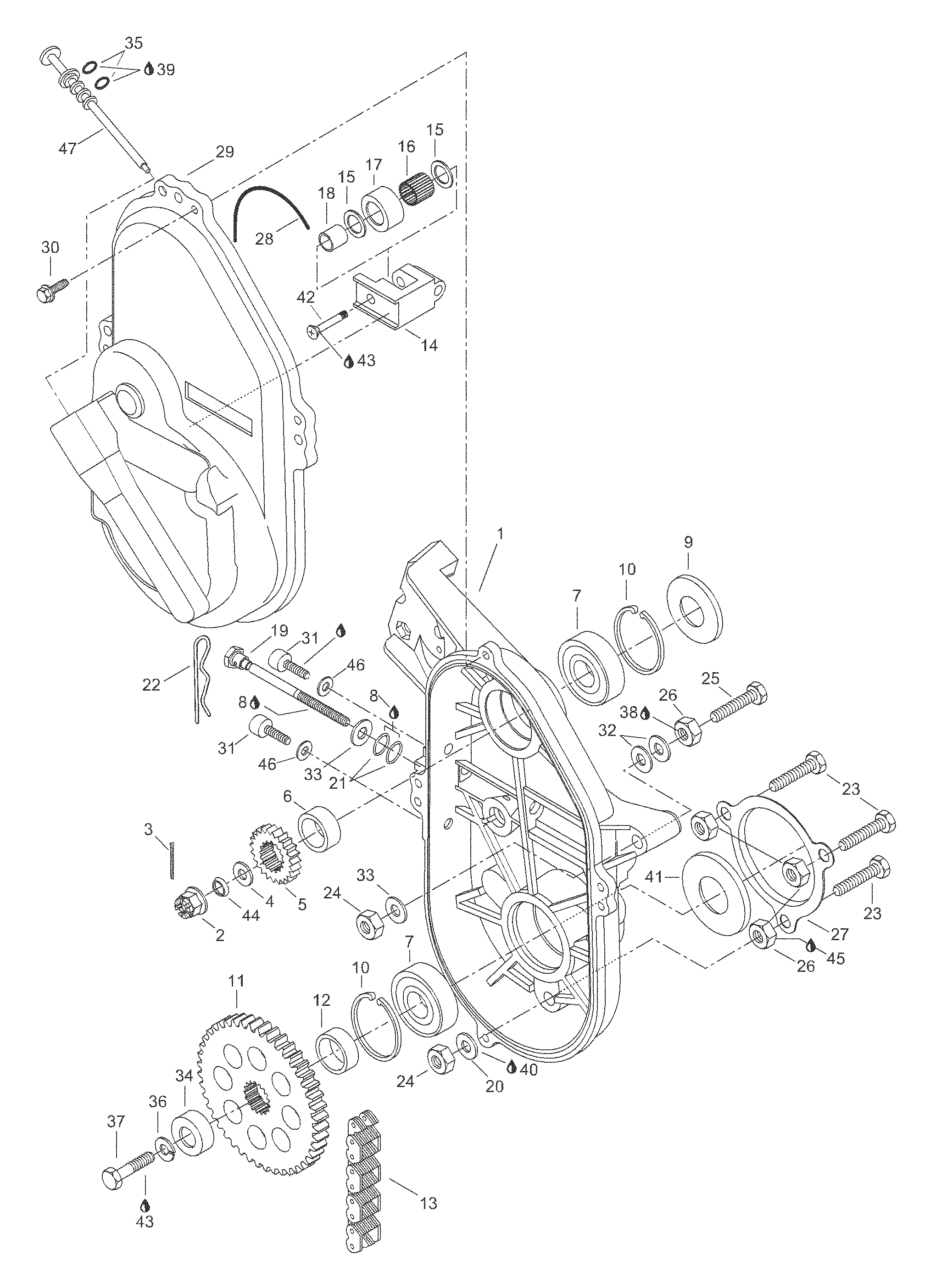 Схема узла: Chaincase