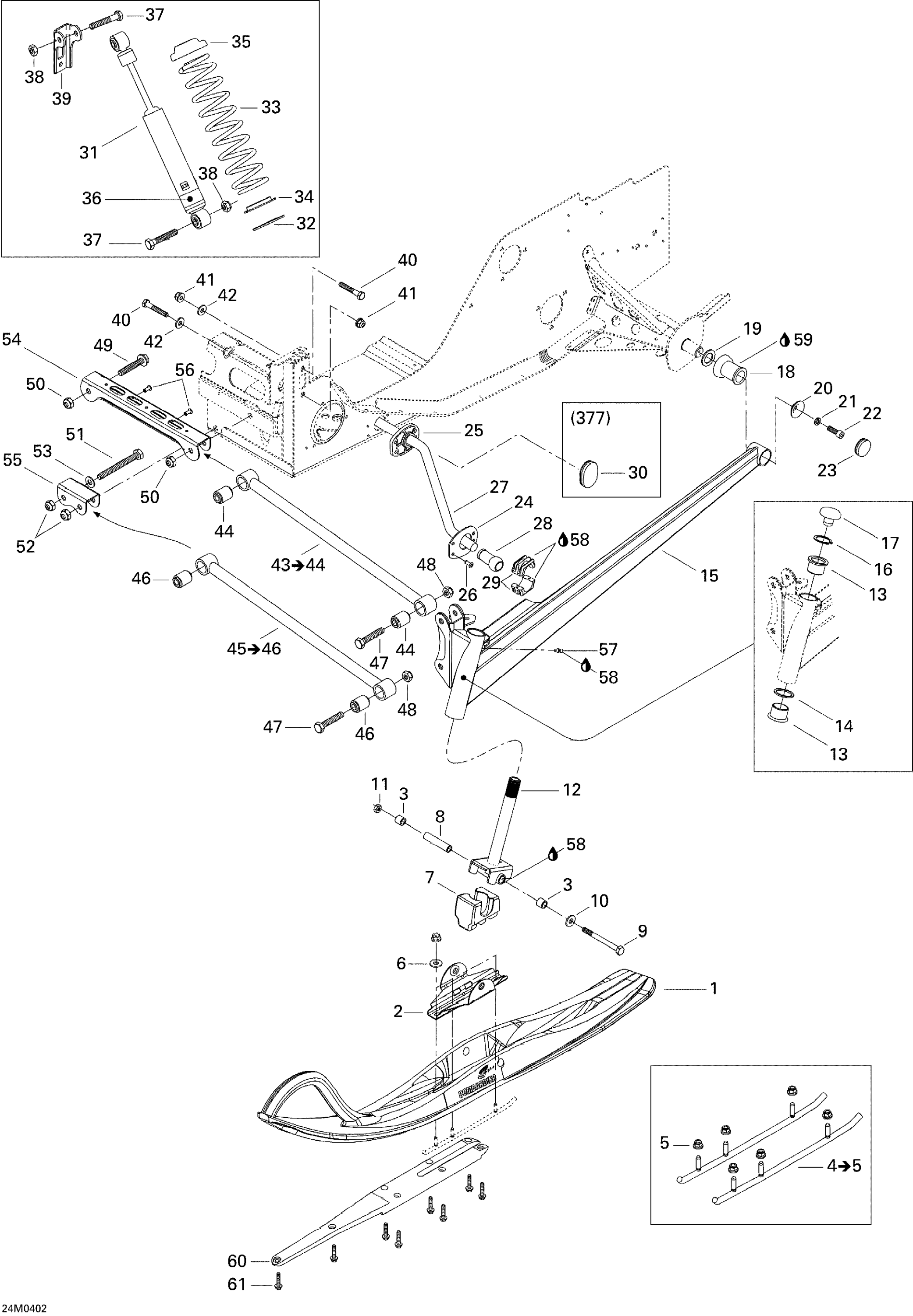 Схема узла: Front Suspension (MX Z 380F)